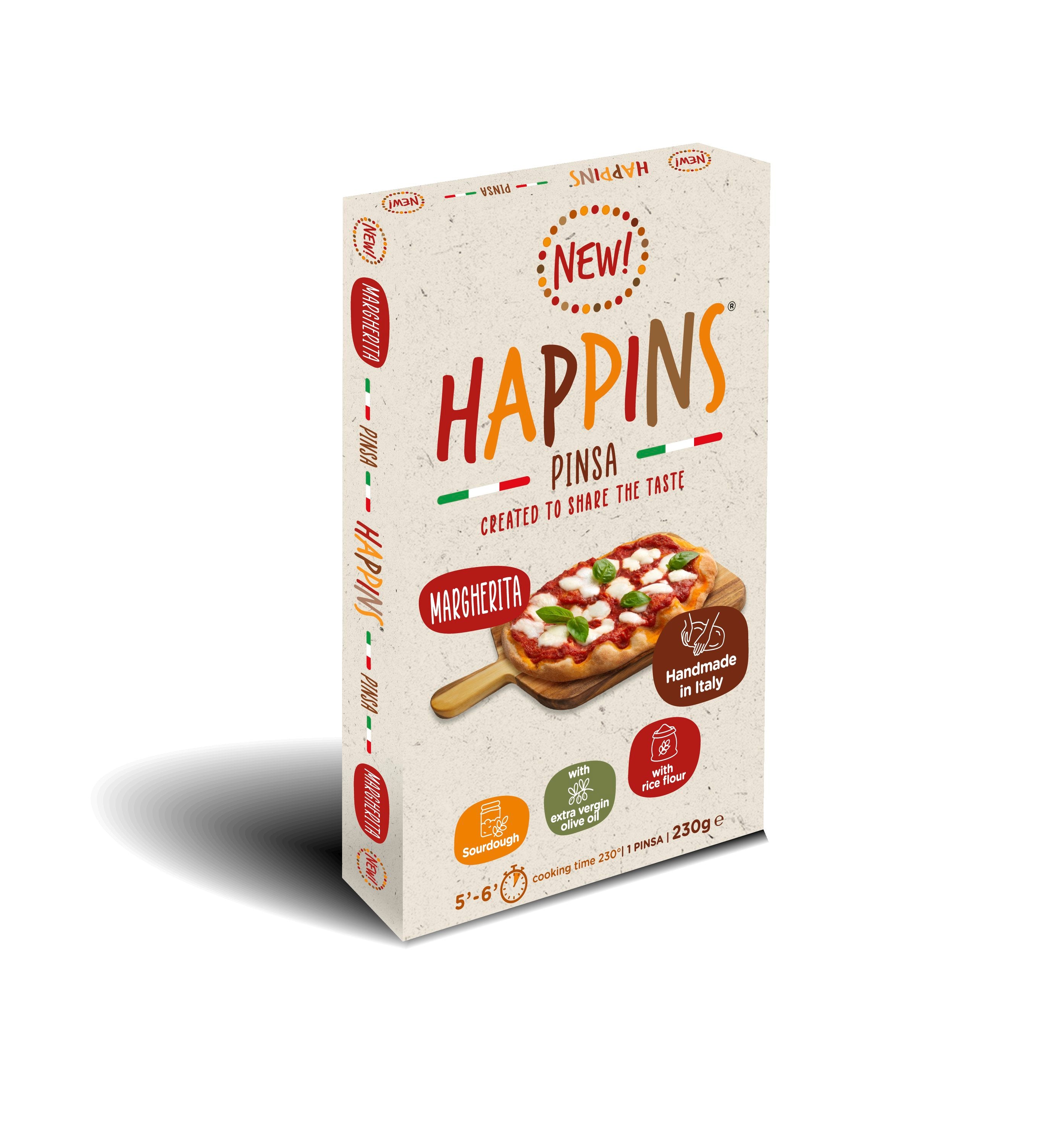 Happins Pinsa Margherita 340 g, pakaste