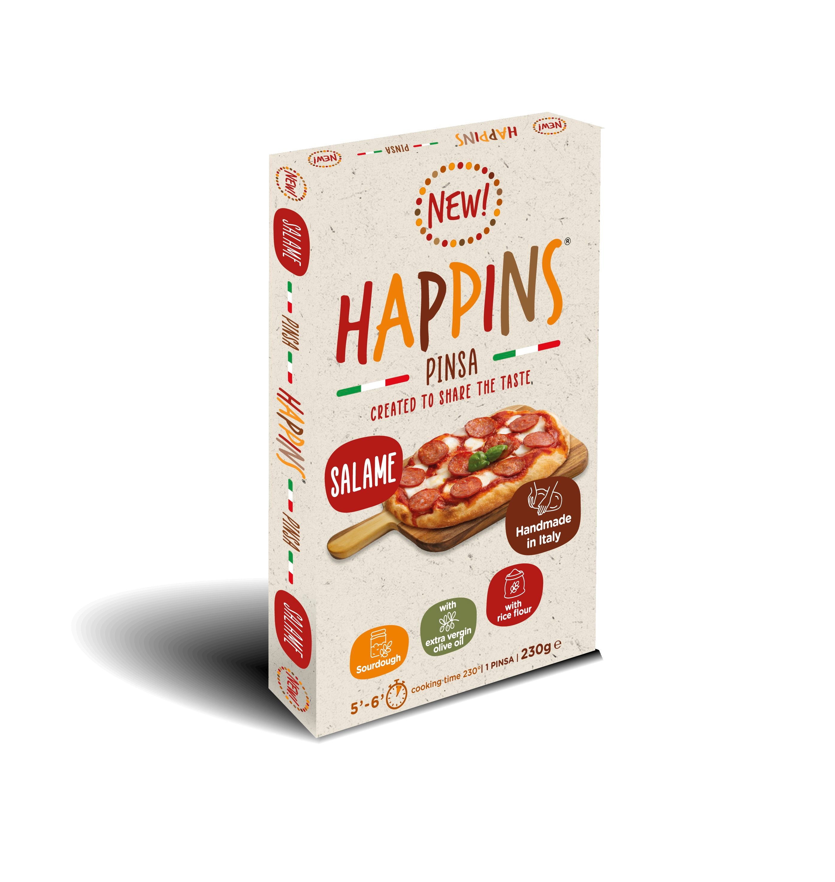 Happins Pinsa Salame 350 g, pakaste