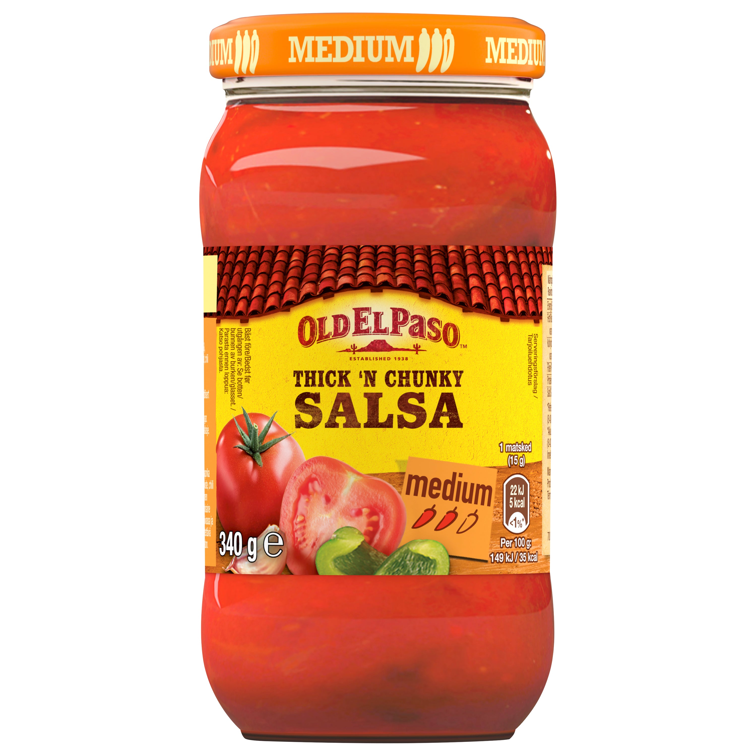 Old El Paso 340g Thick and Chunky Salsa Medium