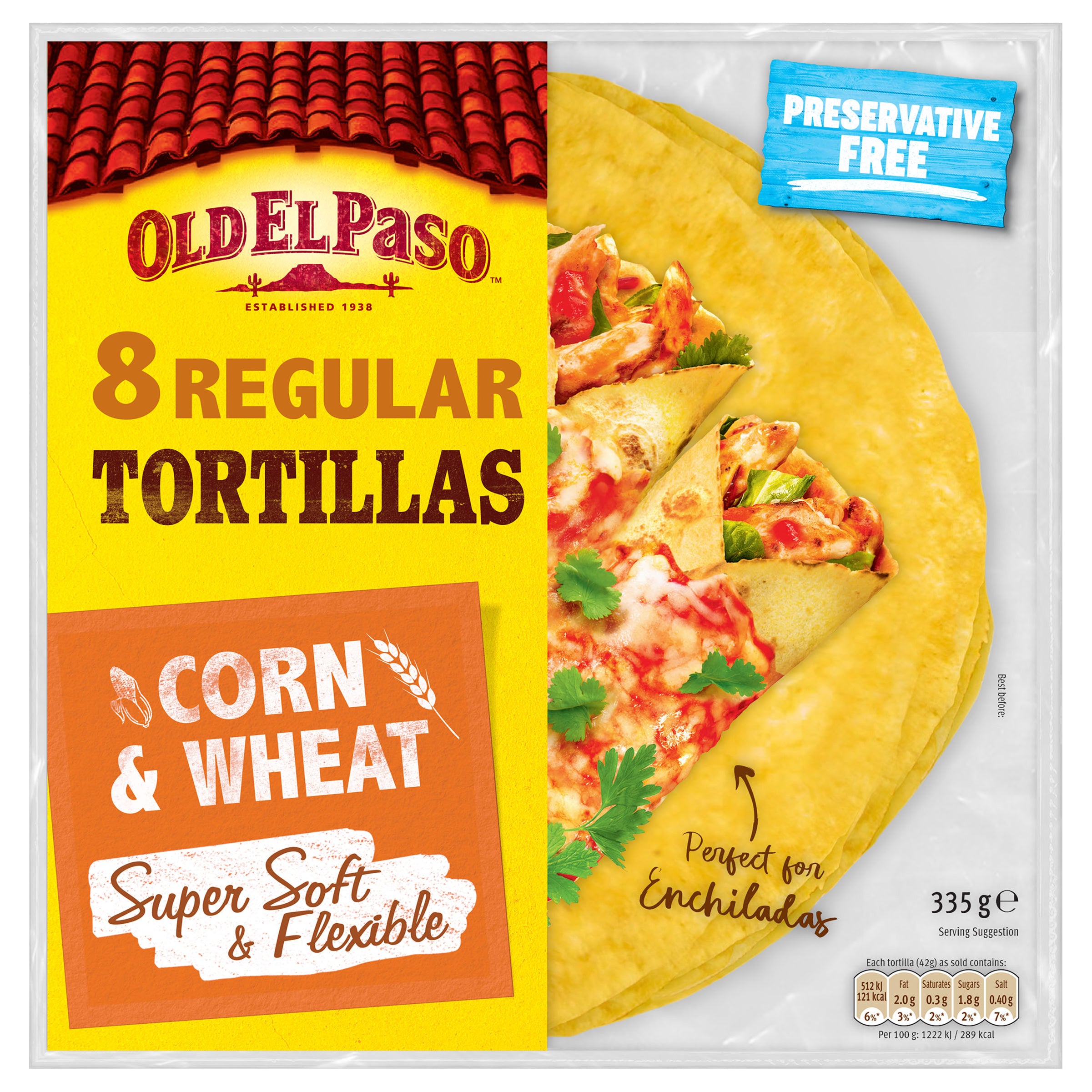 Old El Paso Maissi &amp; Vehnätortillat 8kpl/335g