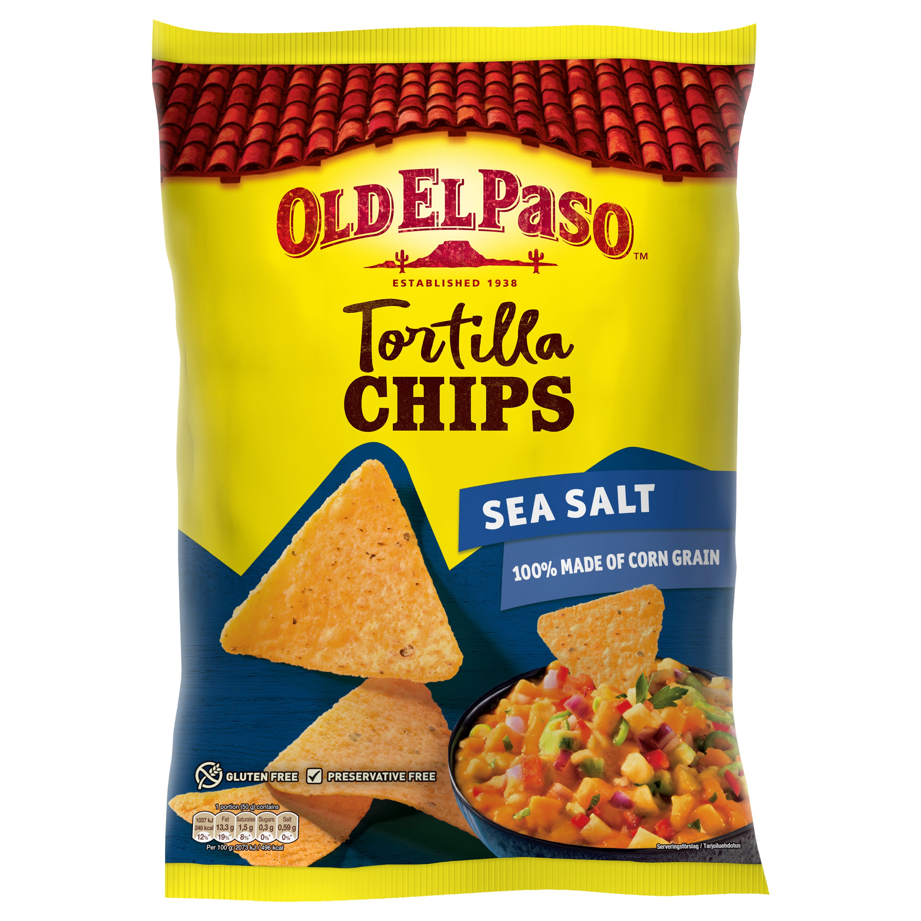 Old El Paso Tortilla Chips Sel de Mer 185g