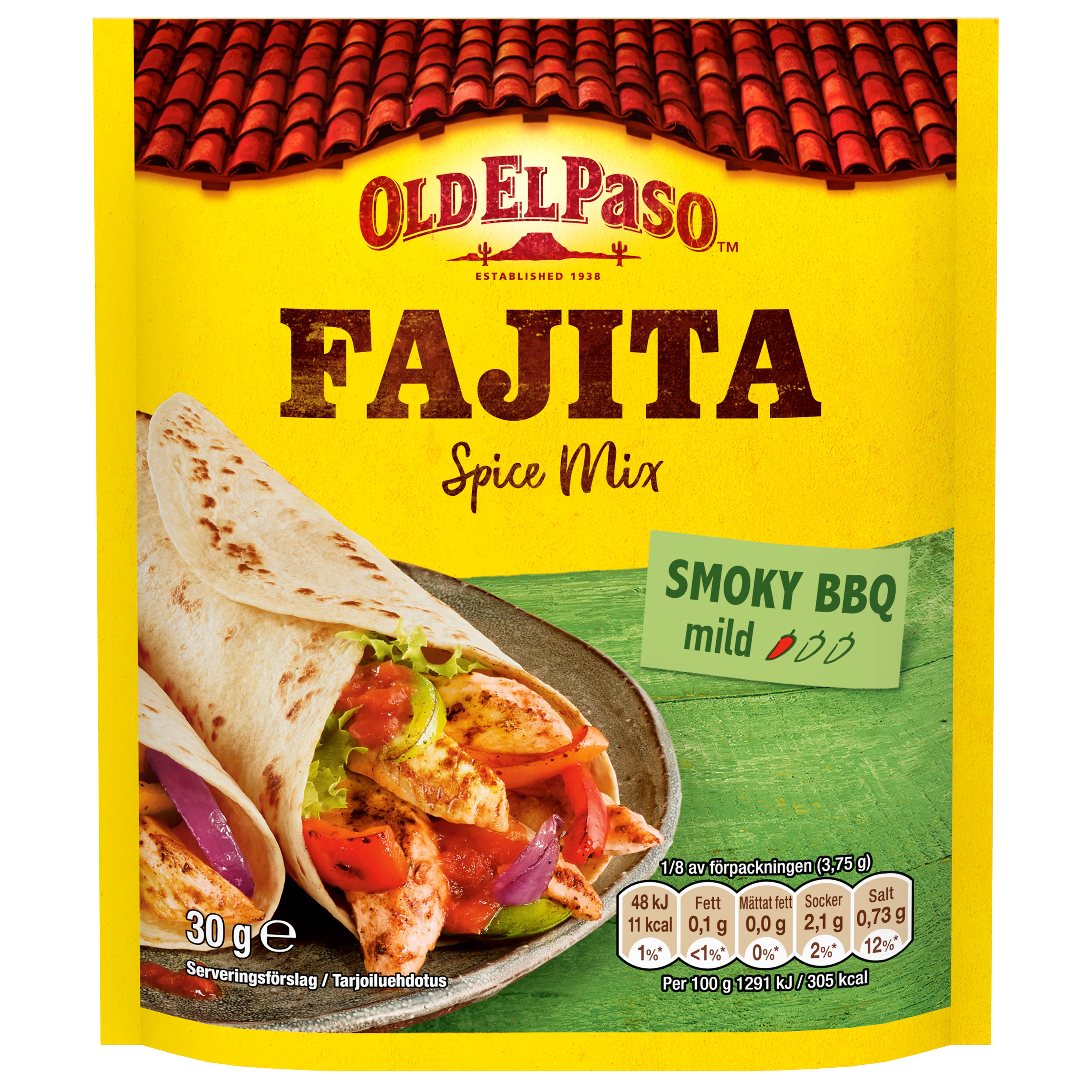 Old El Paso 30g Fajita Spice Mix maustesekoitus Smoky BBQ