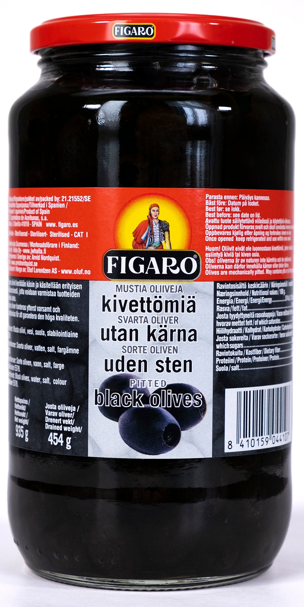Figaro Mustia oliiveja kivettömiä 935g/454g