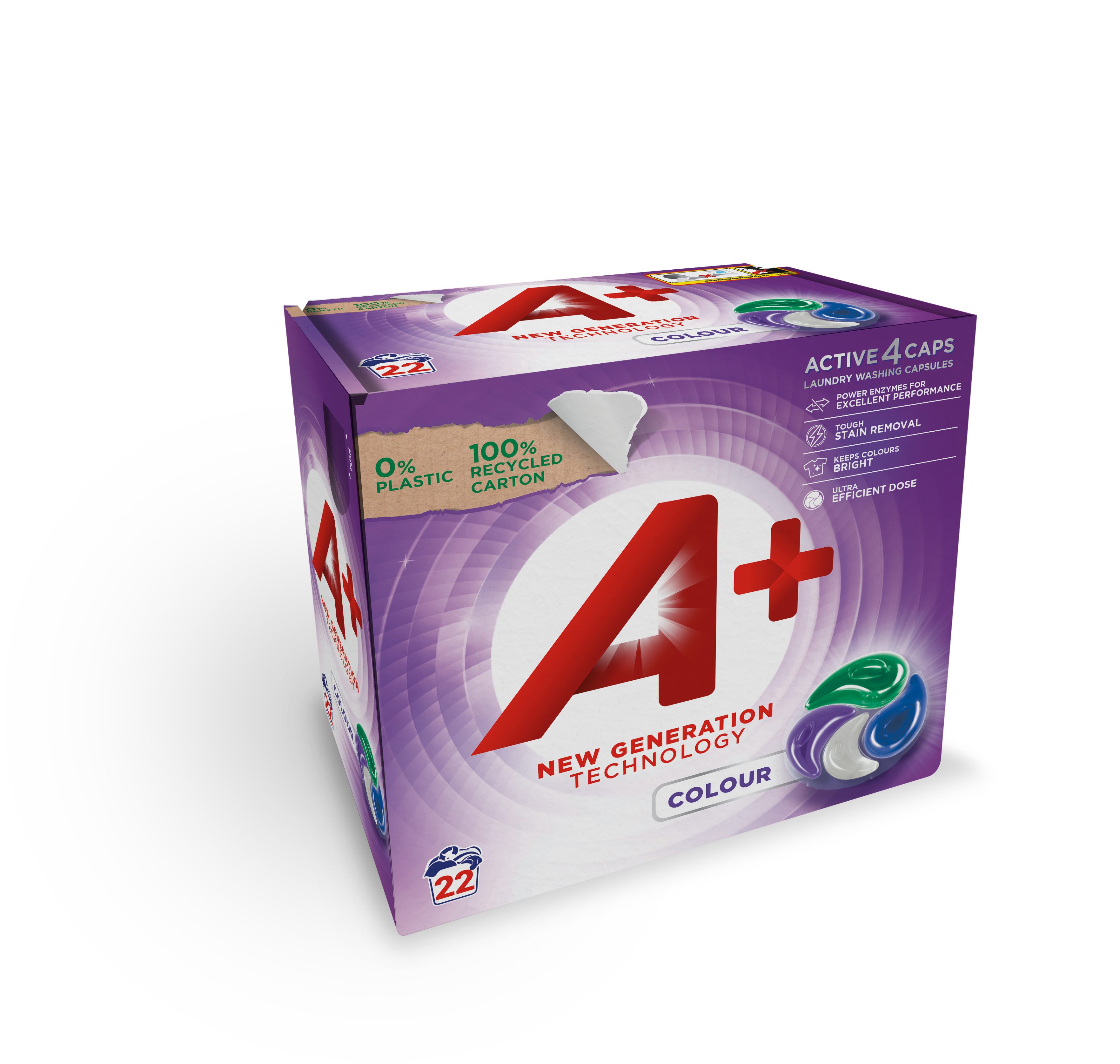 A+ Active4 Caps Color pyykinpesu 22kpl