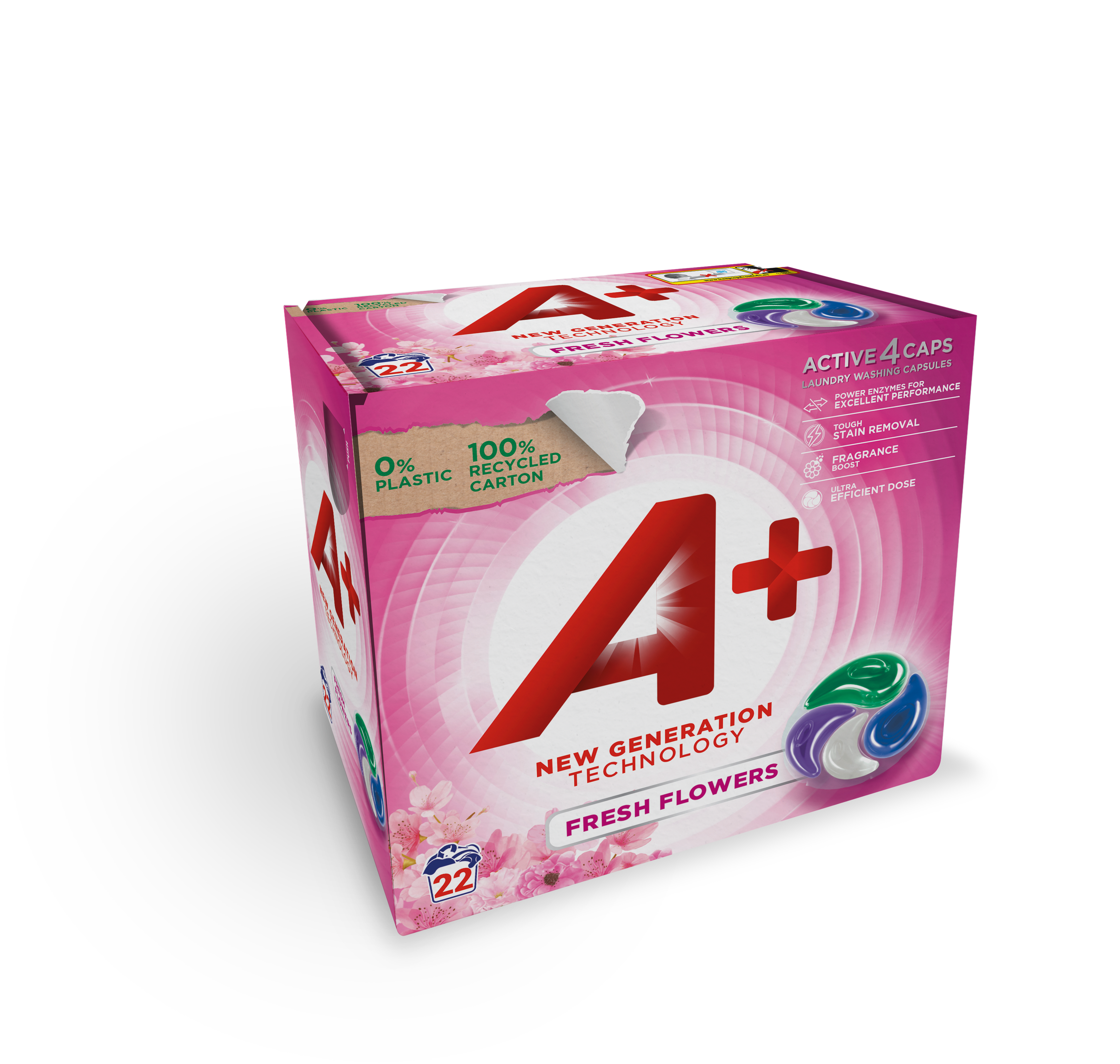 A+ Active4 Caps Fresh pyykinpesu 22kpl