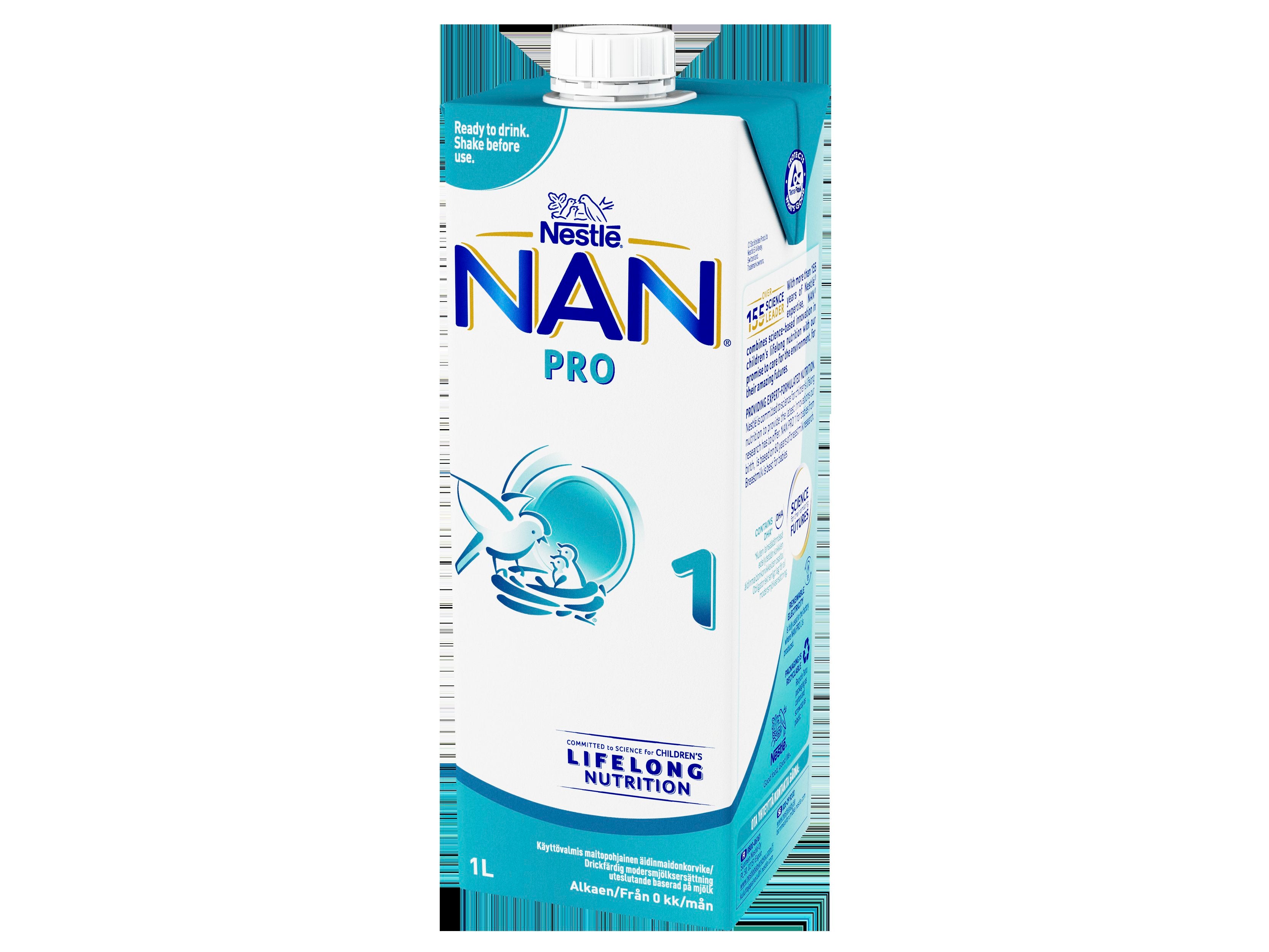 Nestlé NAN PRO 1 Äidinmaidonkorvike 1000ml