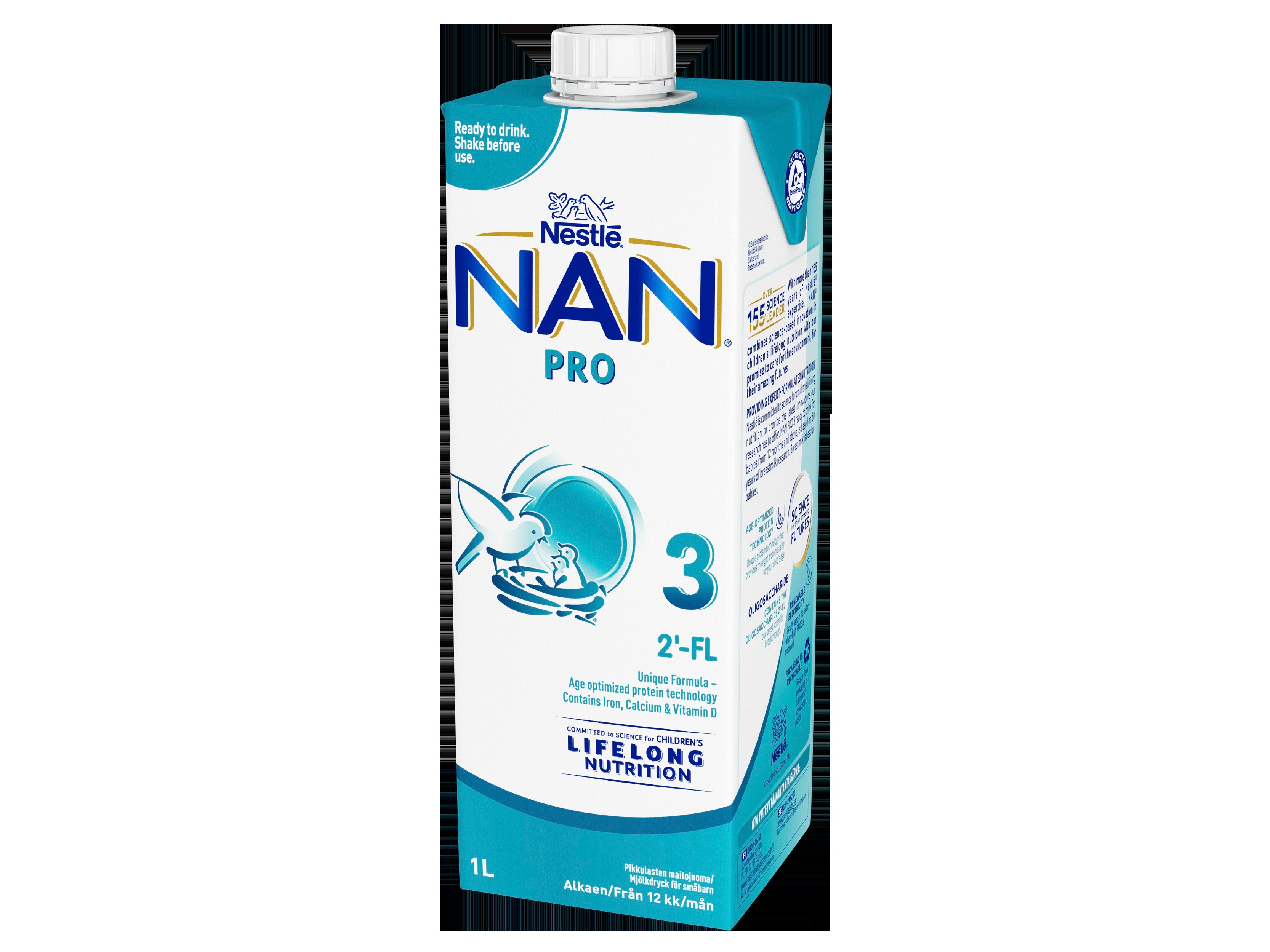 Nestlé NAN PRO 3 Pikkulasten maitojuoma 1000ml