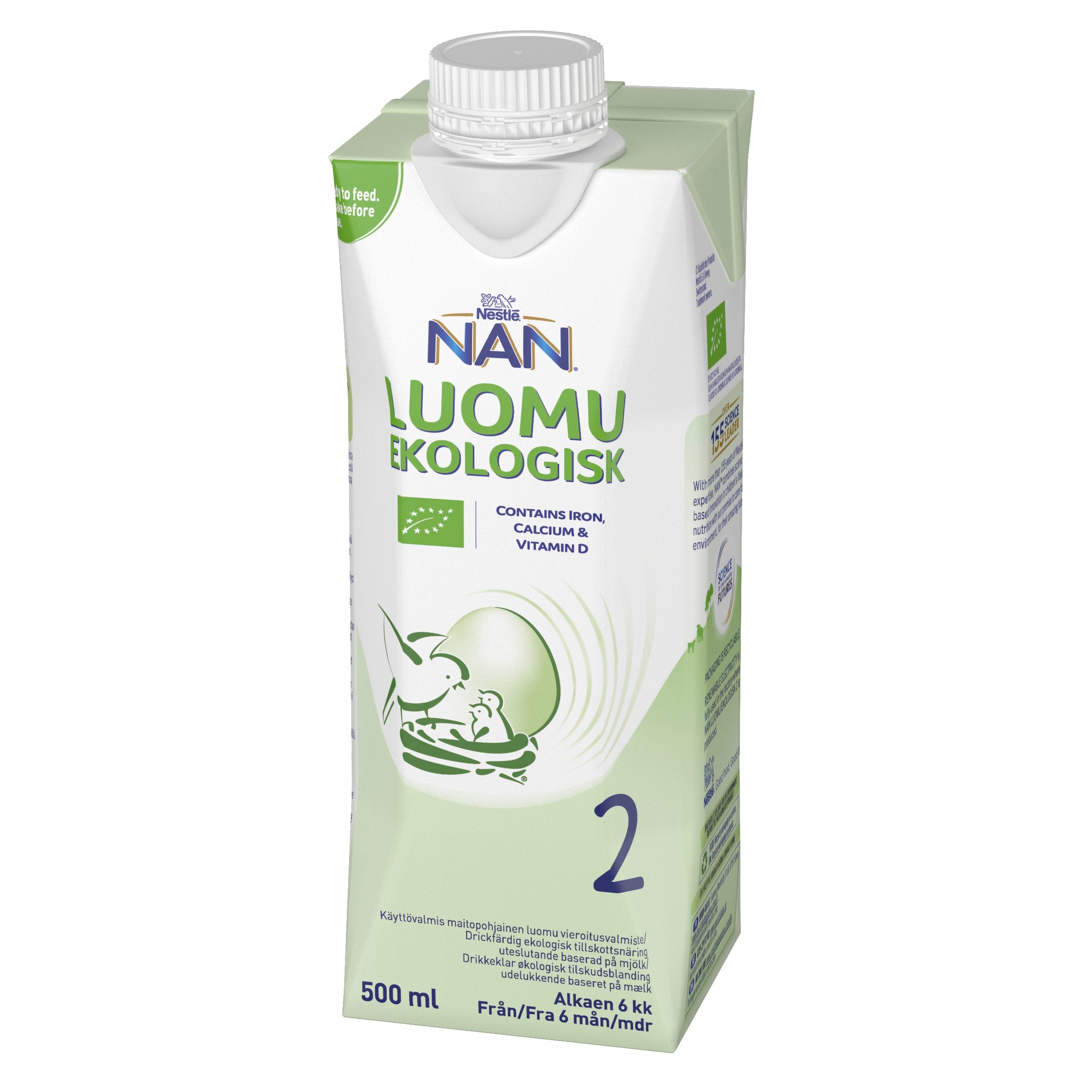 Nestlé NAN 2 Vieroitusvalmiste Luomu 500ml