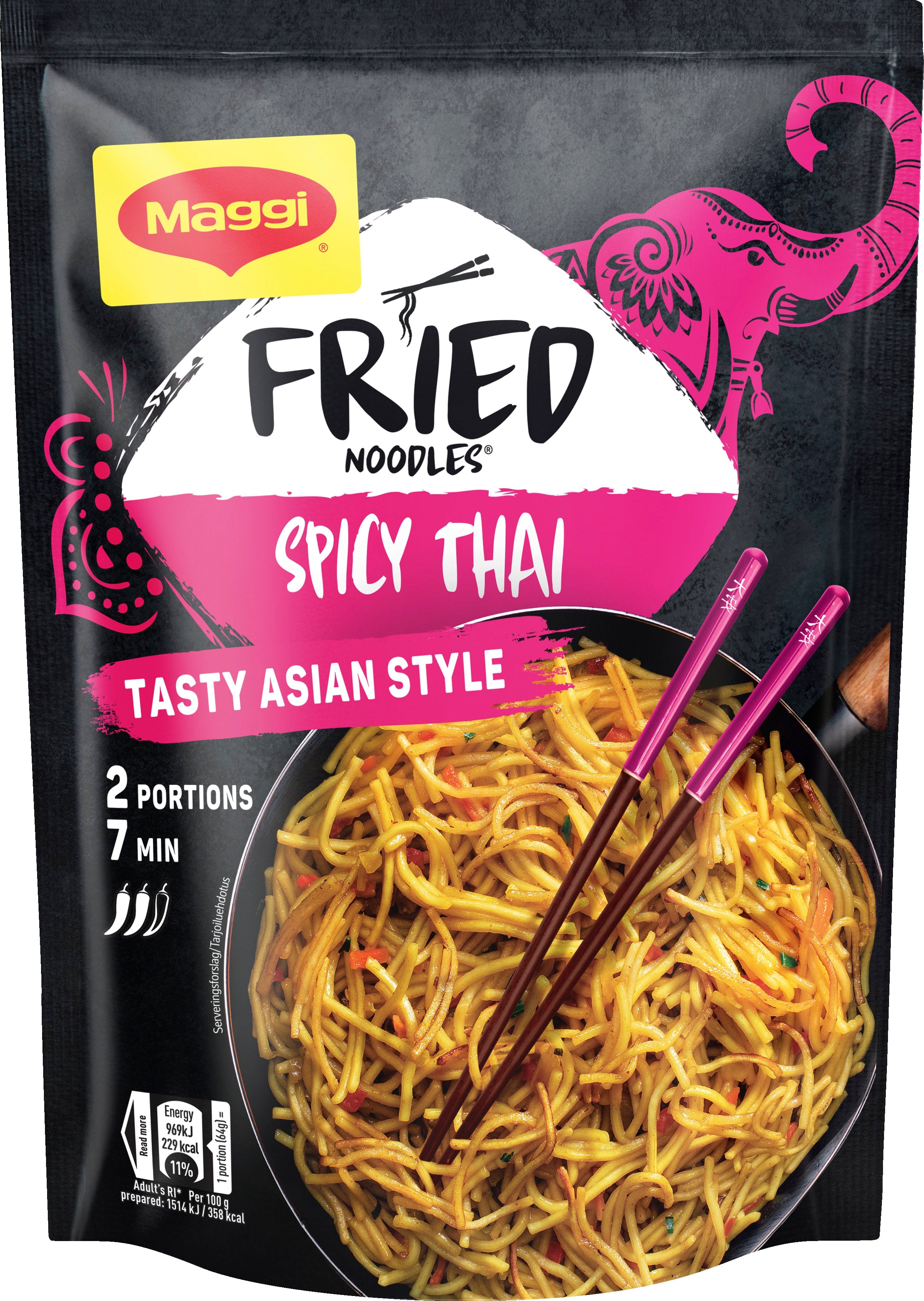 Maggi Fried Noodles 128g Spicy Thai