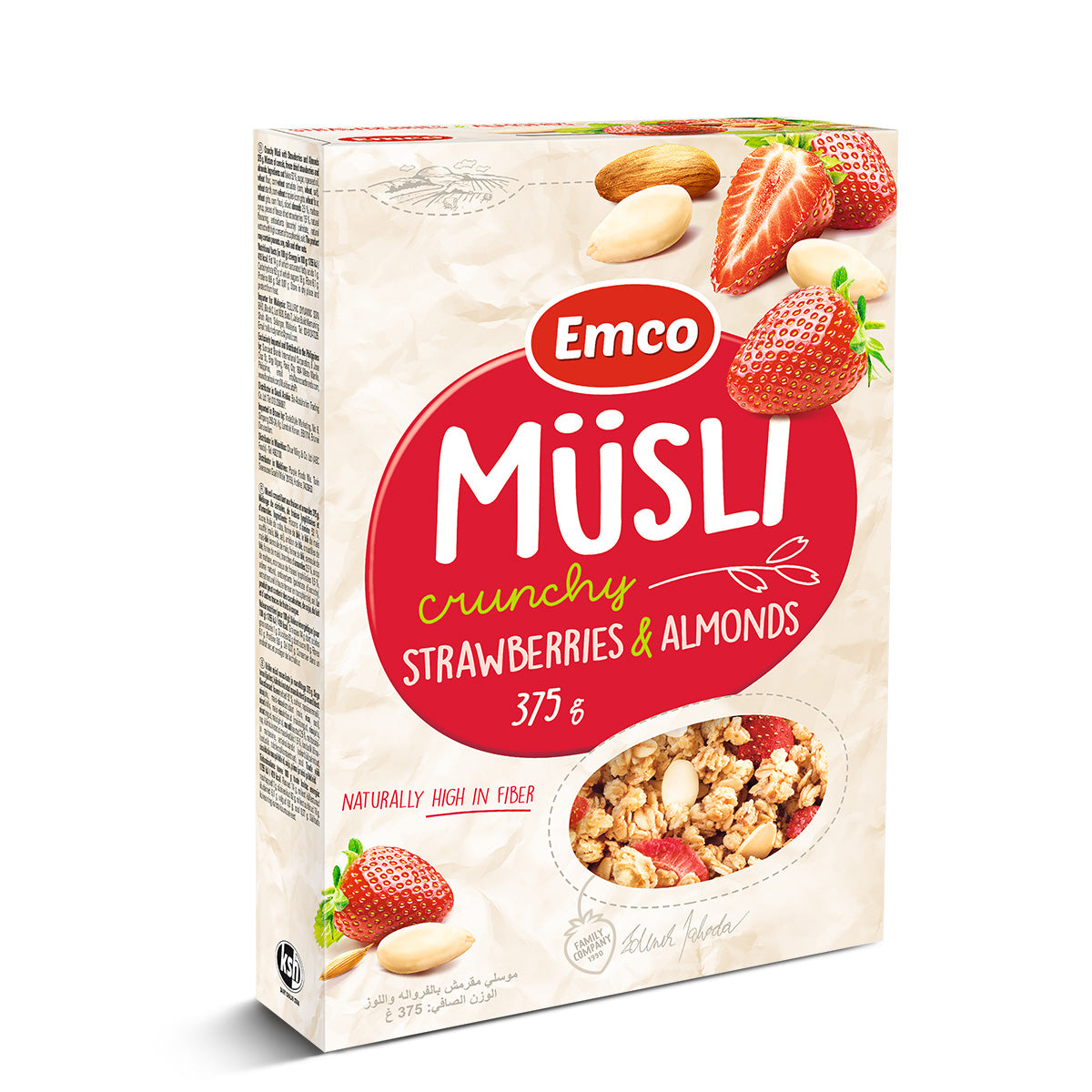 Emco Mysli mansikka / manteli 375g
