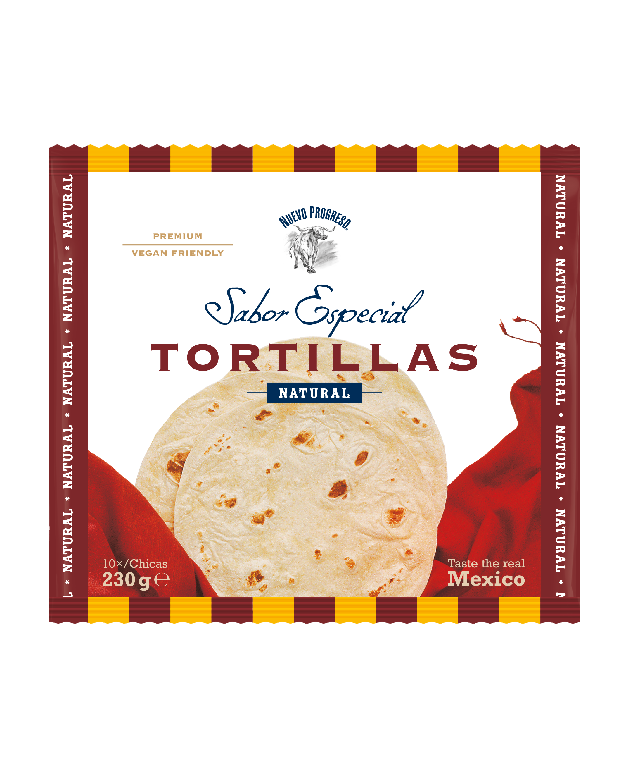 Nuevo Progreso Sabor Especial Tortillas Natural vehnätortillat 10kpl 230g pussi