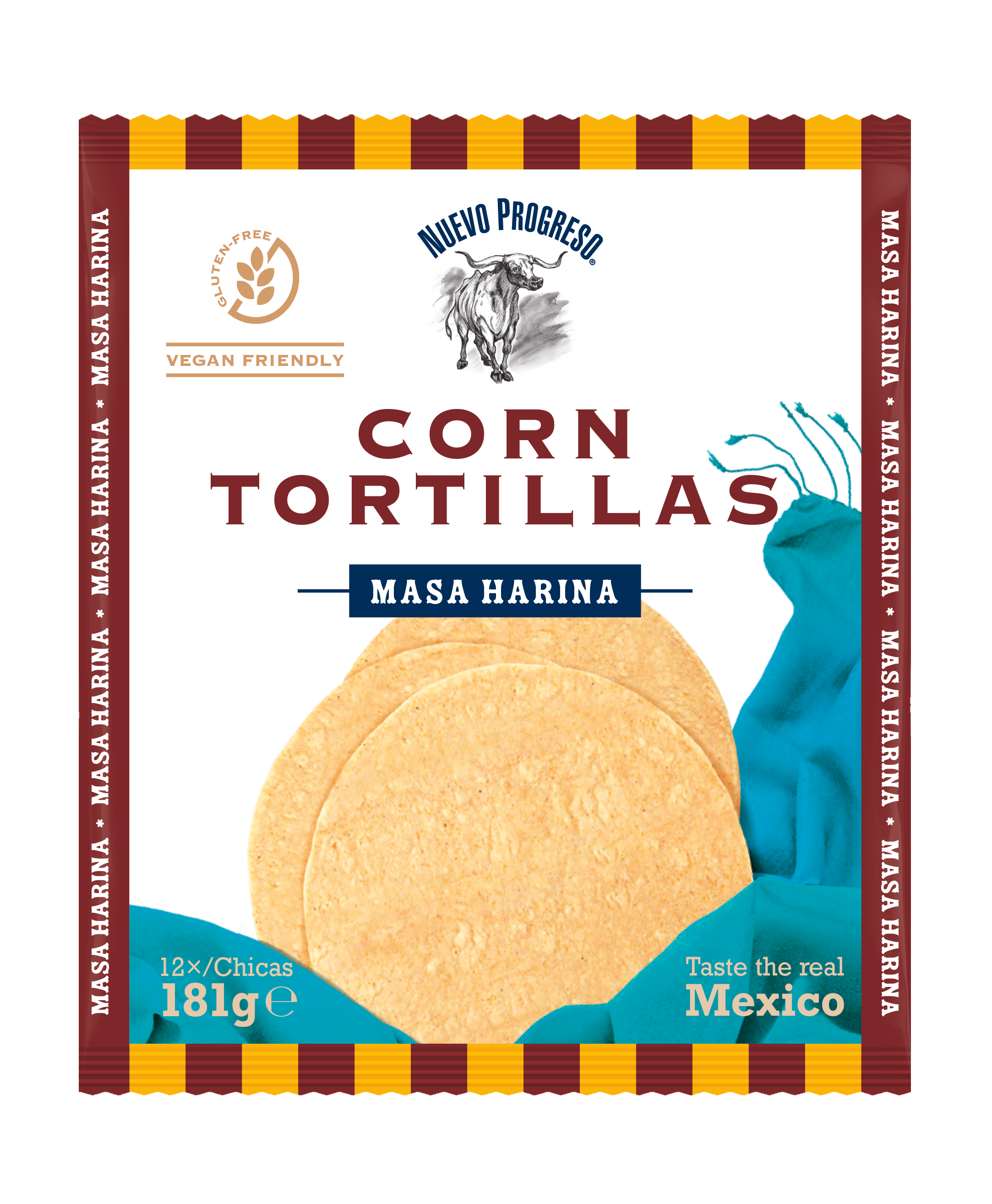 Nuevo Progreso Corn Tortillas Masa Harina pienet maissitortillat 12kpl 181g