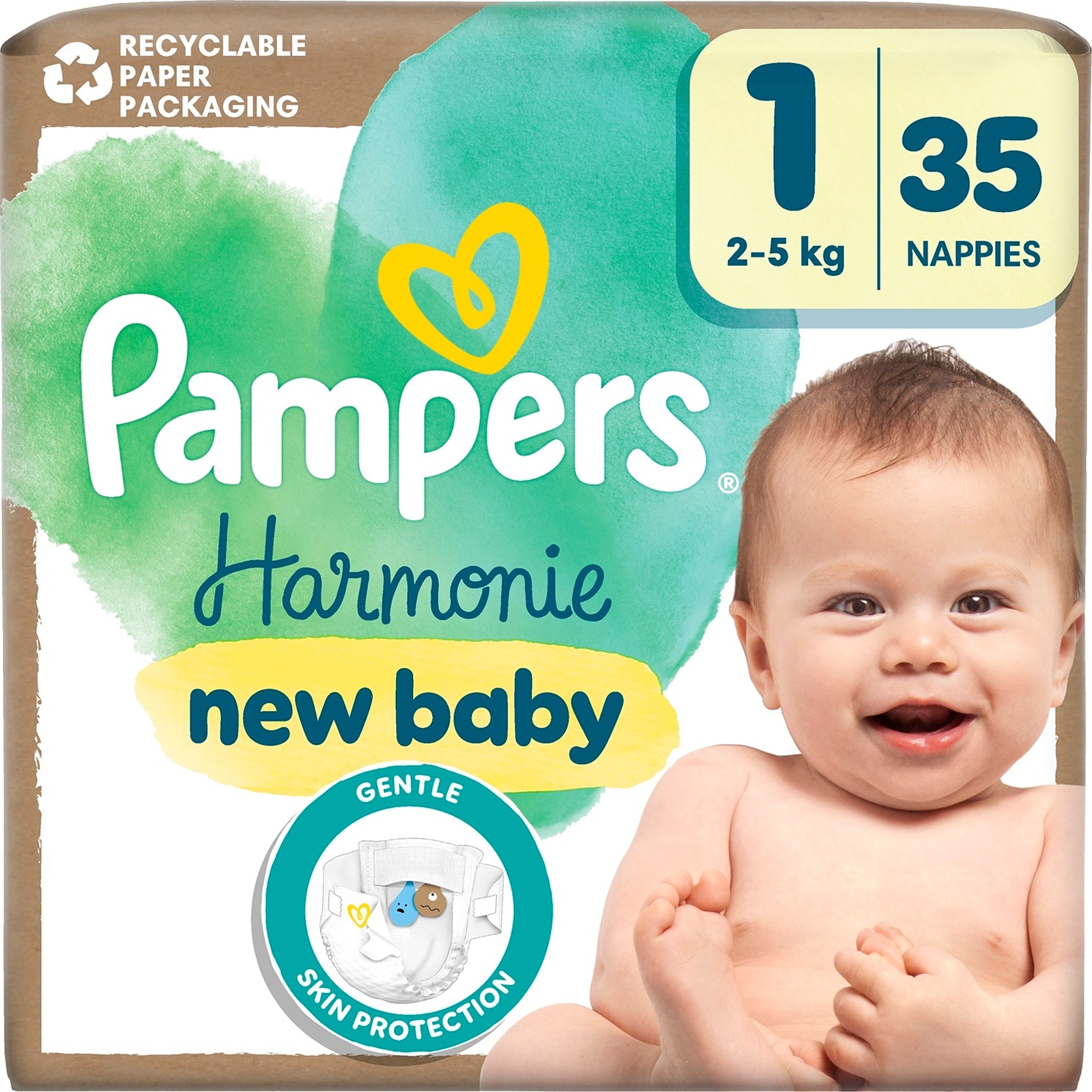 Pampers Harmonie new baby S1 2-5 kg 35 kpl vaippa