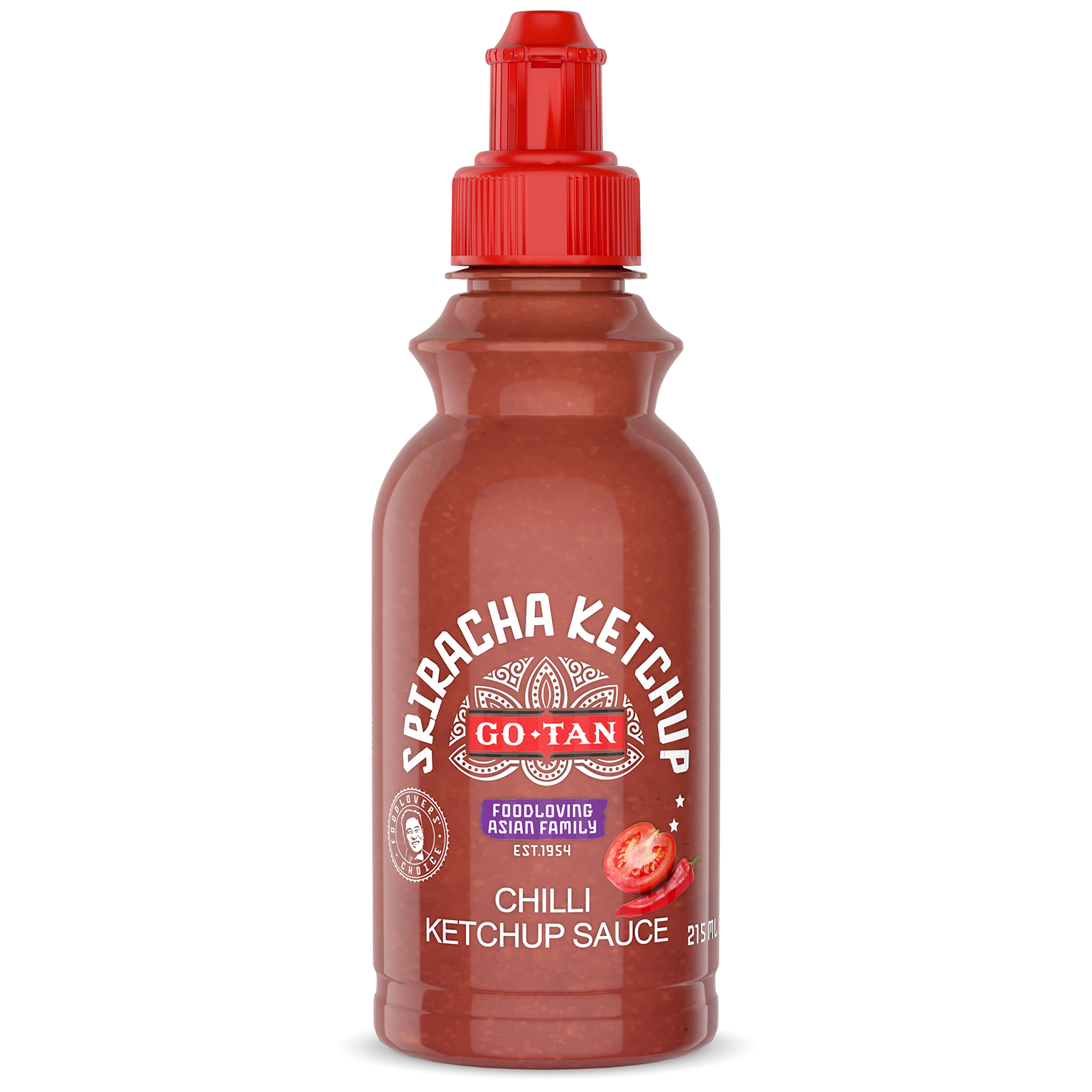 Go-Tan Tulinen sriracha chili ketsuppi kastike 215ml