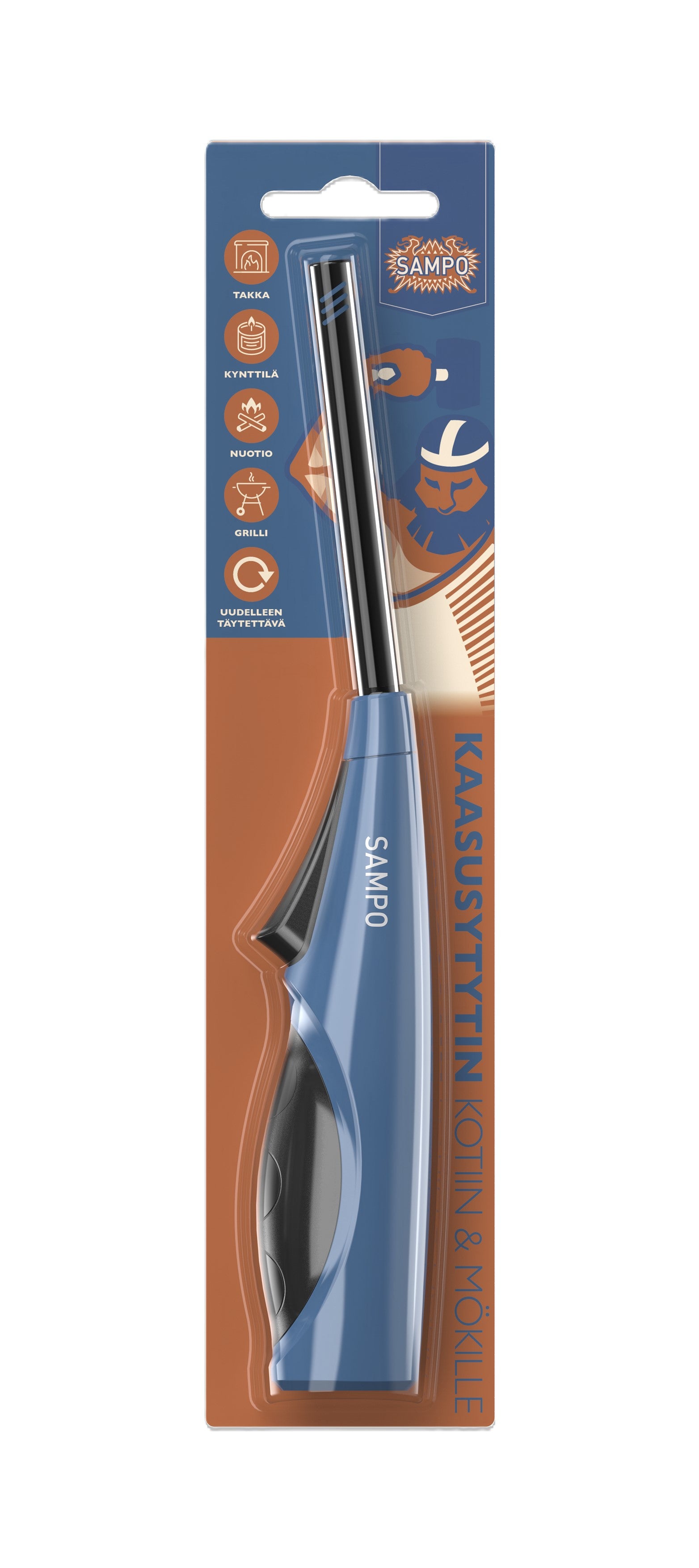 Sampo kaasusytytin 1 kpl uudelleentäytettävä