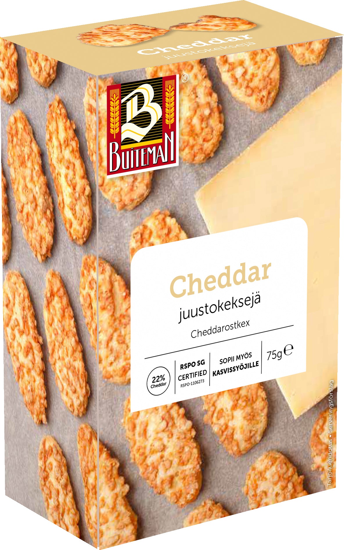 Buiteman juustokeksejä Cheddar 75g