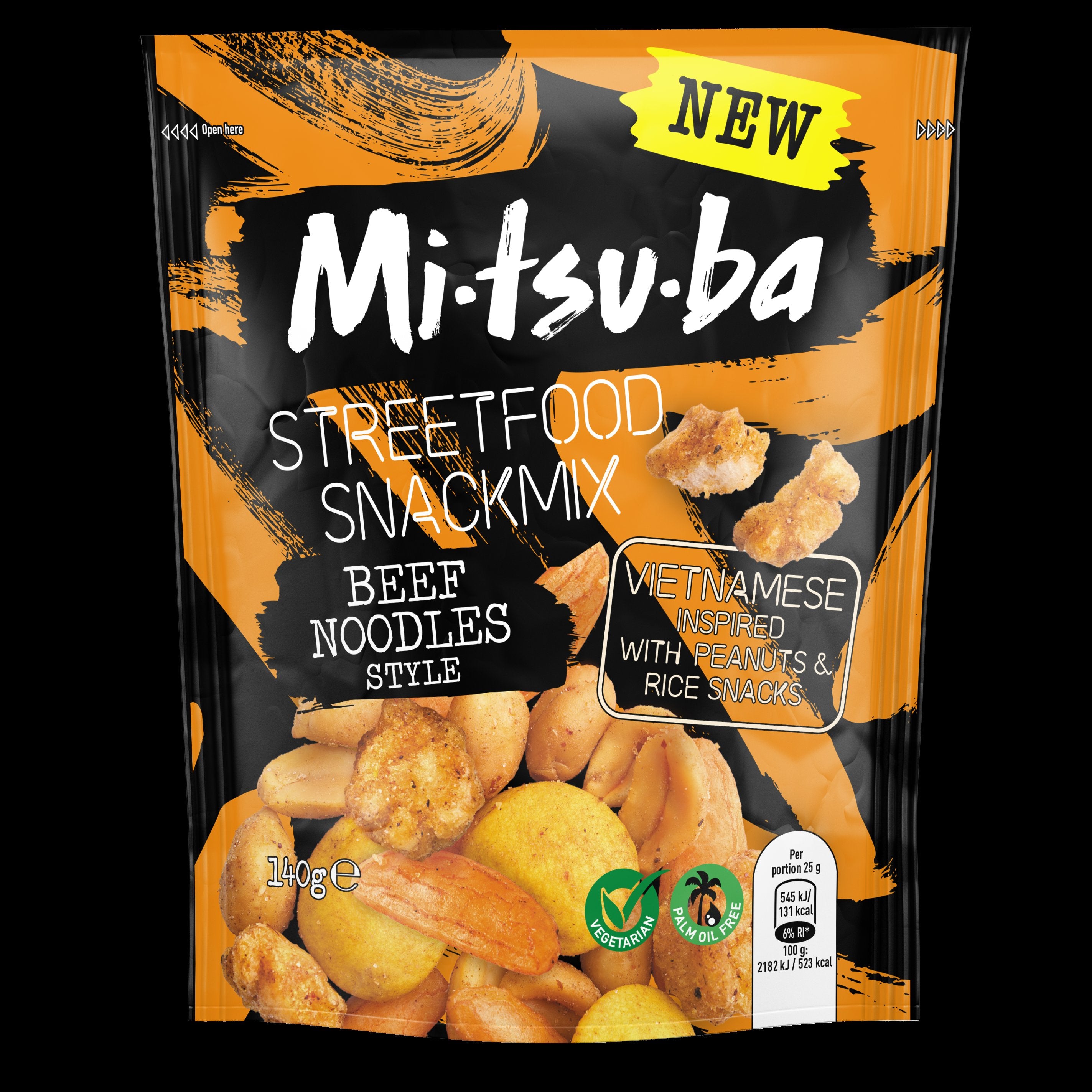 Nouilles au bœuf Mitsuba Streetfood Pähkinäsekoitus 140g