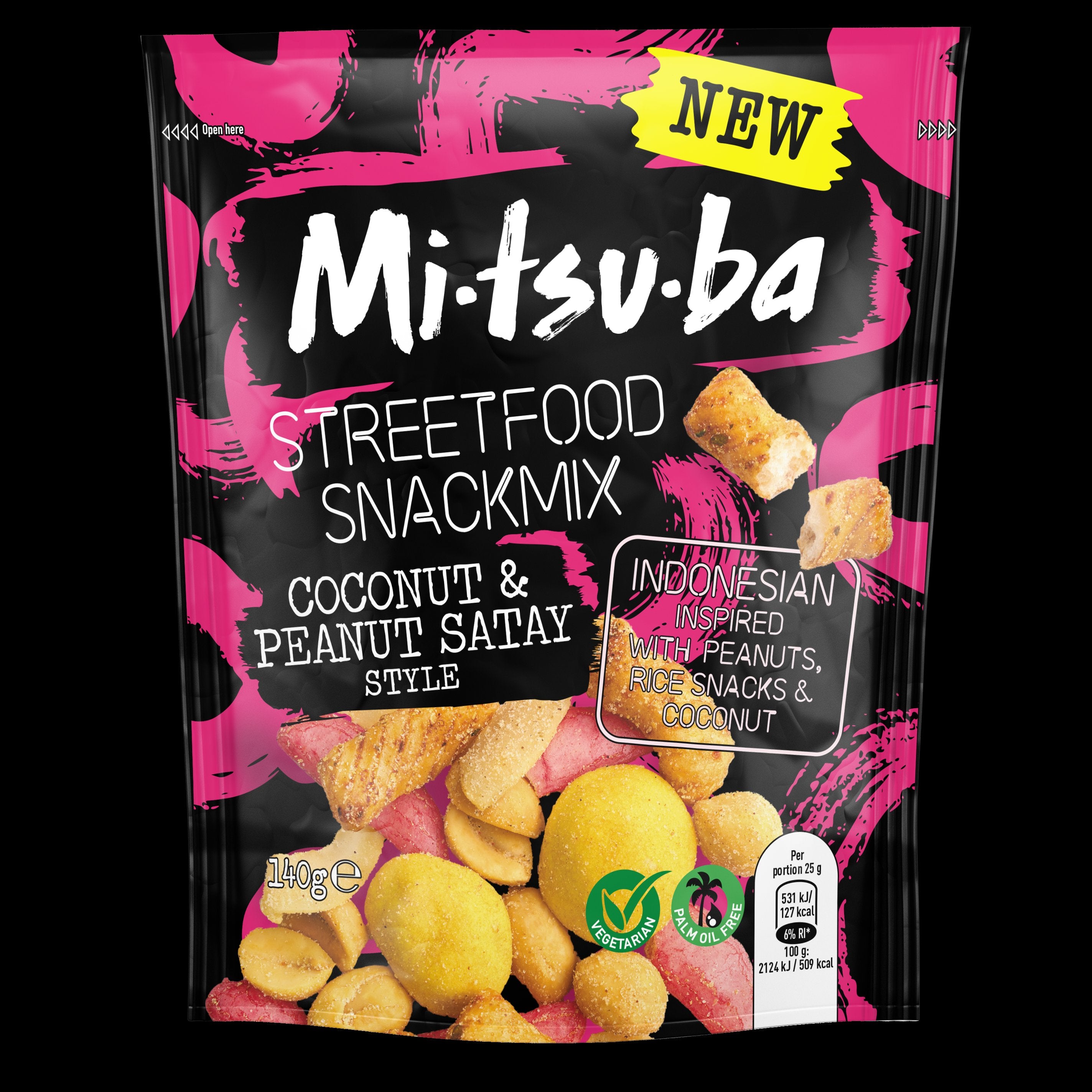 Mitsuba Streetfood Satay Pähkinäsekoitus à la noix de coco 140g