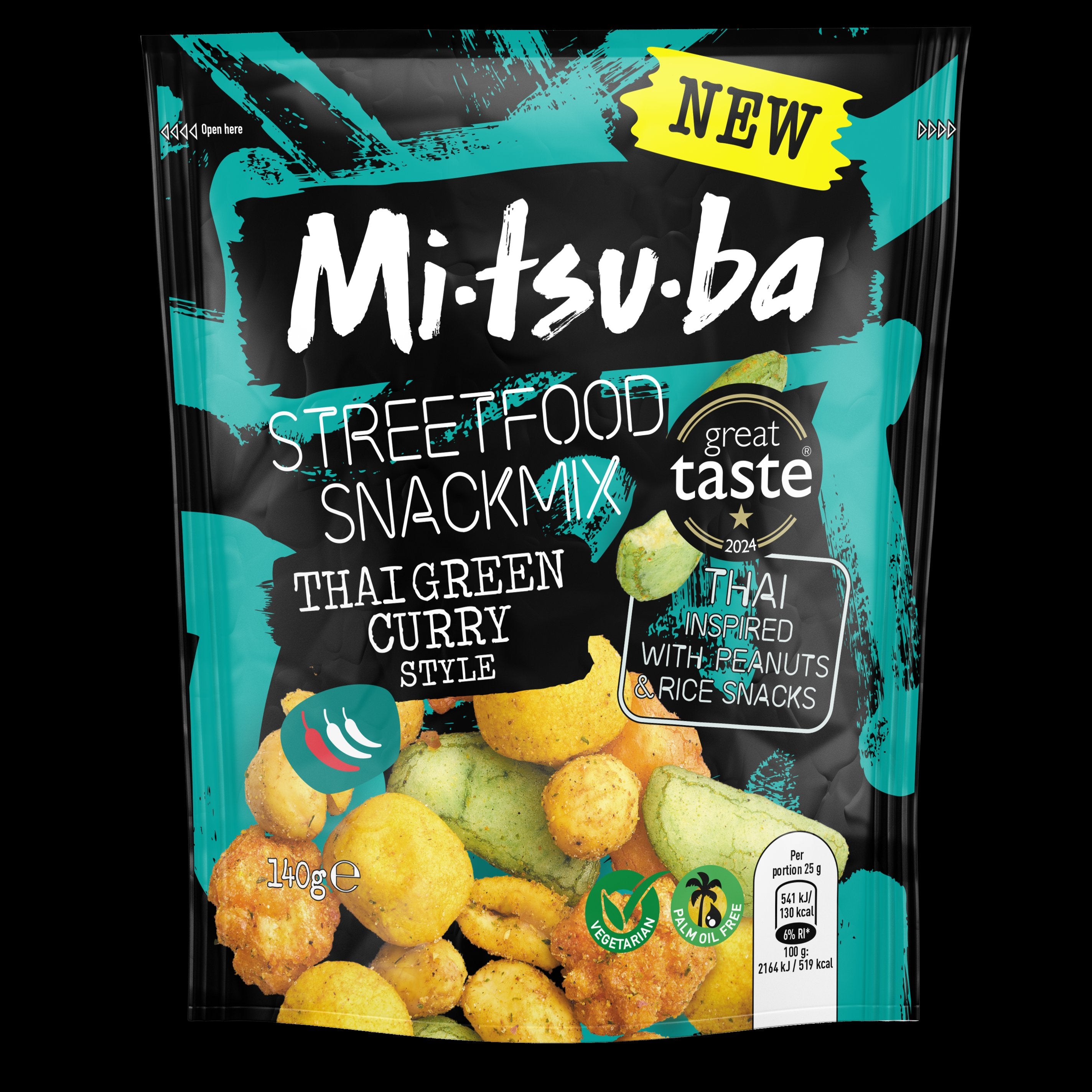 Mitsuba Streetfood Curry Vert Thaï Pähkinäsekoitus 140g