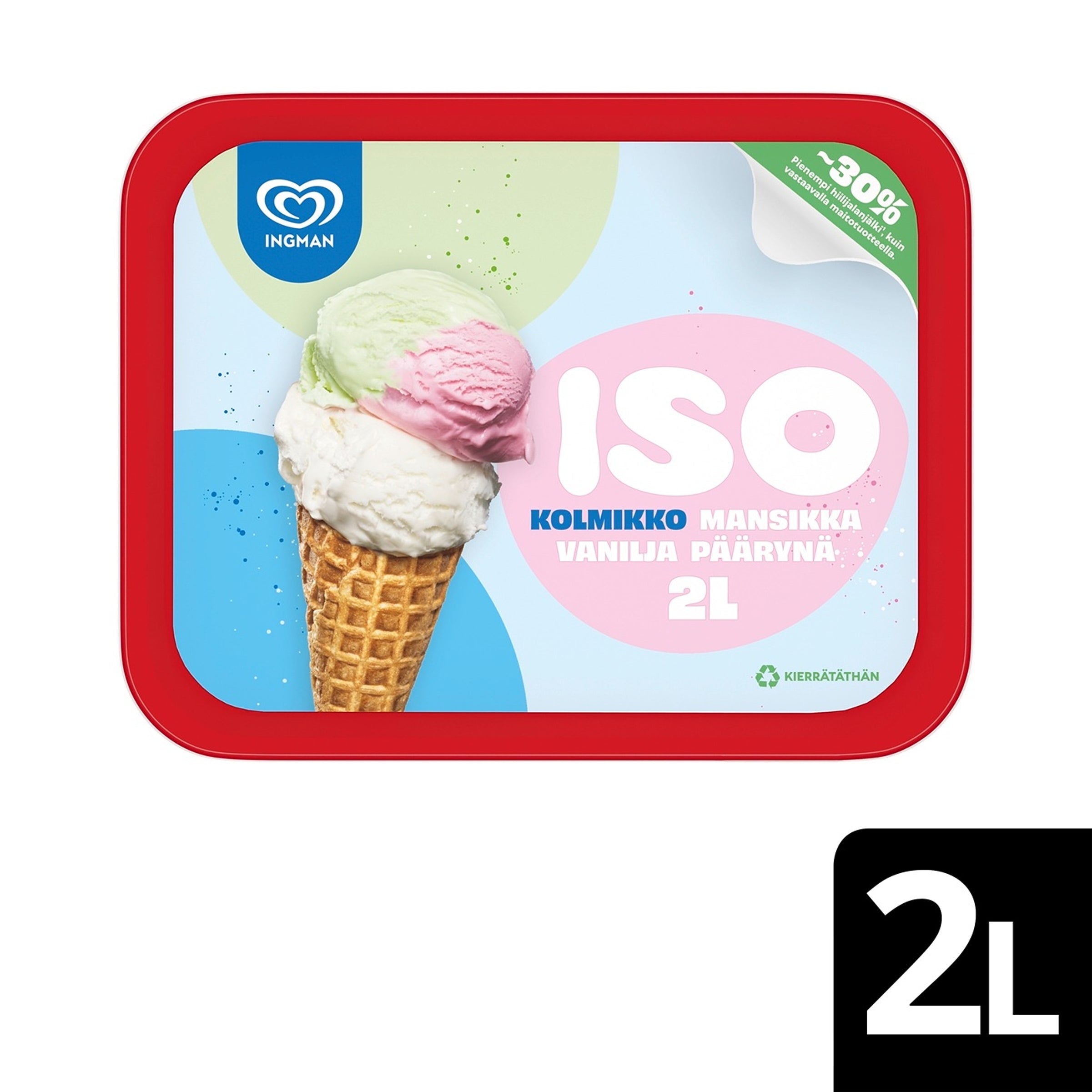 Ingman ISO Kolmikko Jäätelö 2000ml/917g