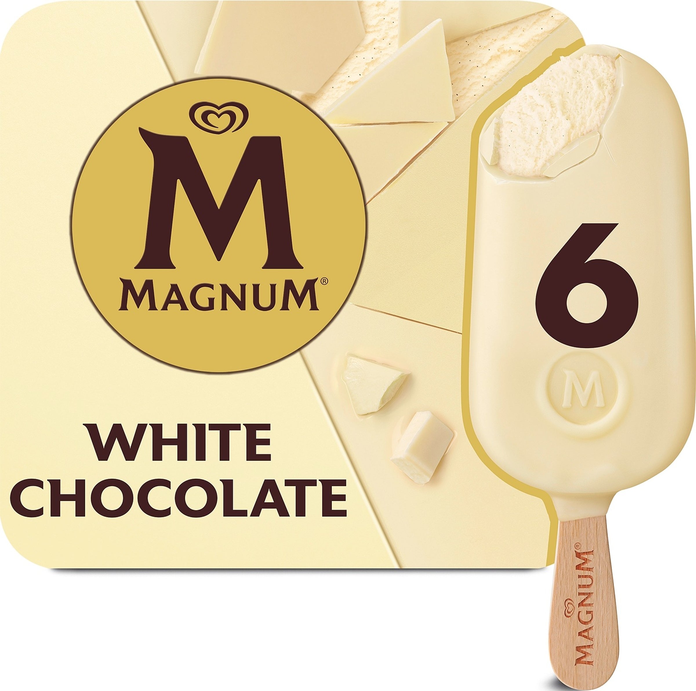 Magnum Chocolat Blanc Jäätelö Monipakkaus 600ml/441g 6kpl