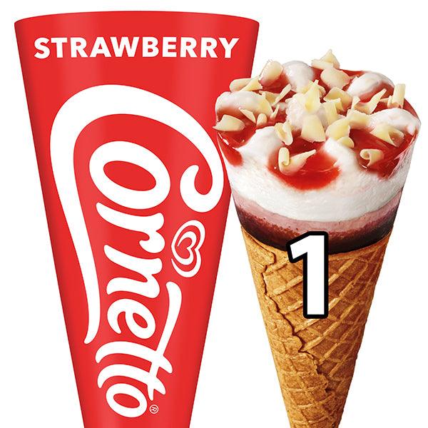 Cornetto  Mansikka Jäätelötuutti  125ml/75g