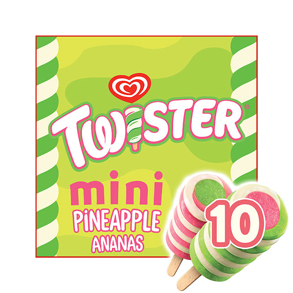 Twister Mini Pineapple XL Jäätelö Monipakkaus  500ML/435G 10kpl