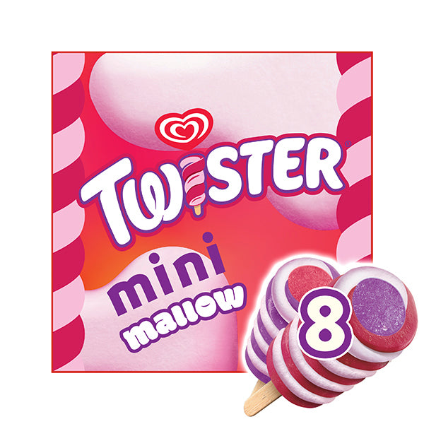 Twister  Mini Mallow Jäätelö Monipakkaus  400ml/348g 8 kpl