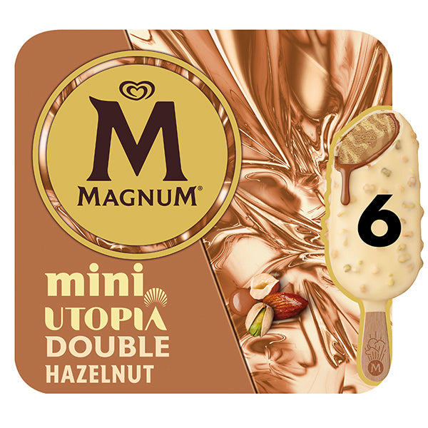 Magnum Utopia Mini Double Noisette Jäätelö Monipakkaus 330ml/276g 6 kpl