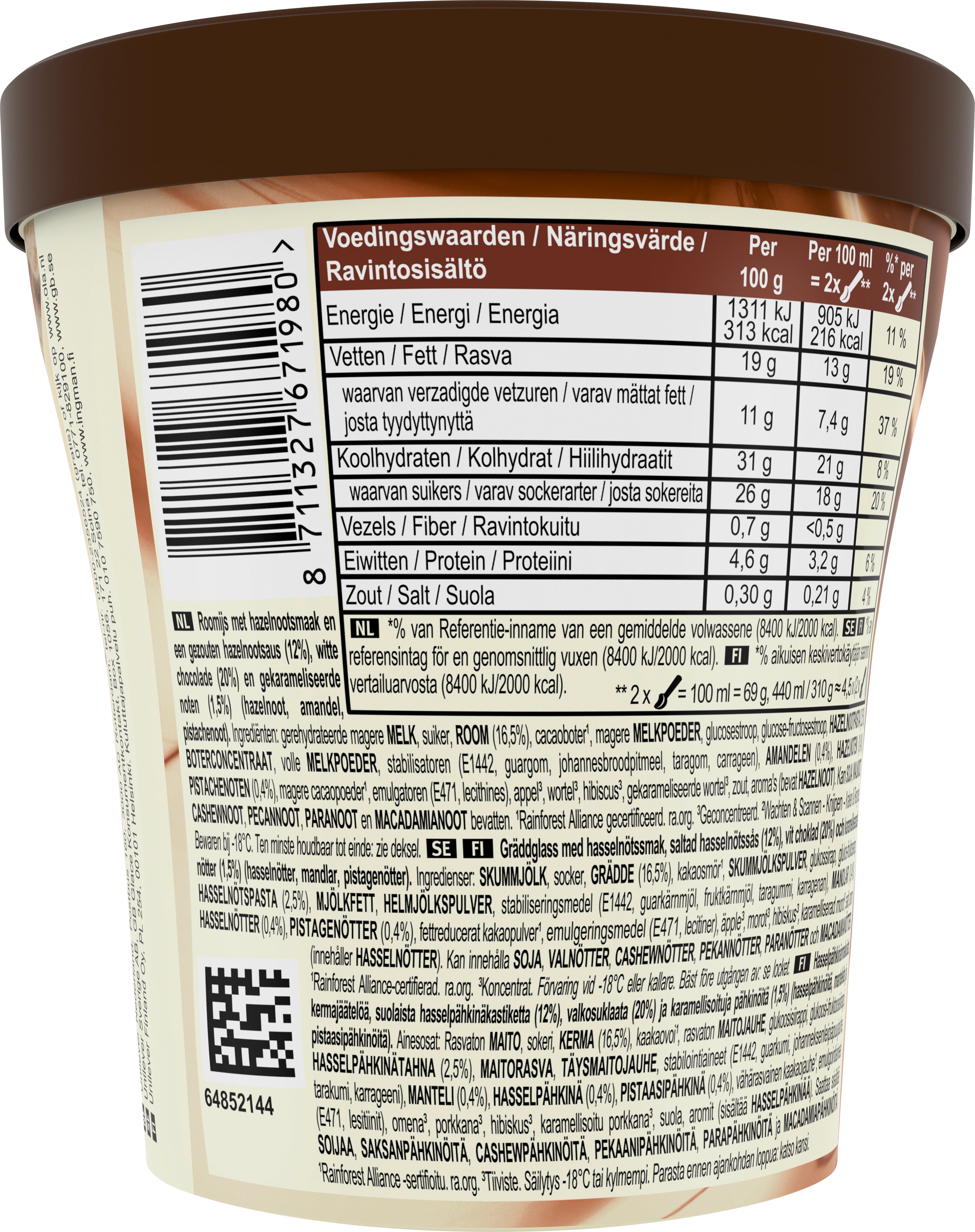 Magnum Utopia Double Hazelnut Jäätelö  440ml/310g