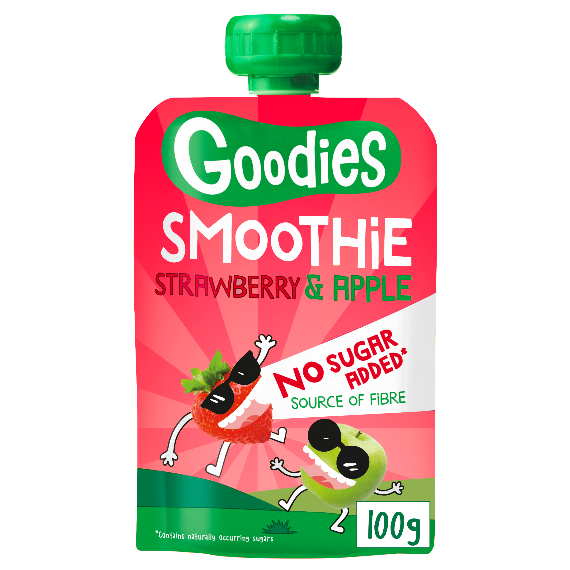 Goodies Strawberry & Apple mansikka- ja omenasmoothie 100g