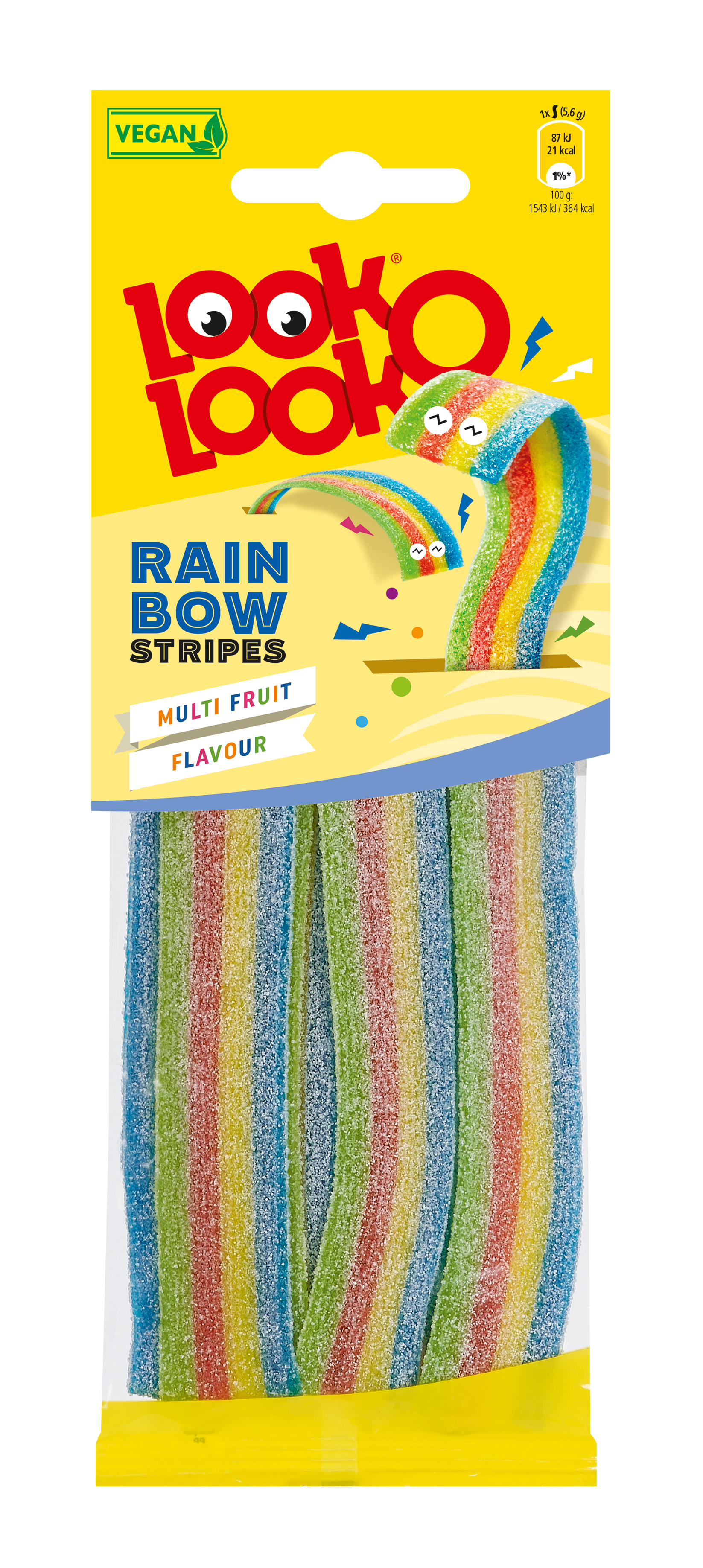 Look-O-Look Rainbow stripes Viinikumimakeinen 90g