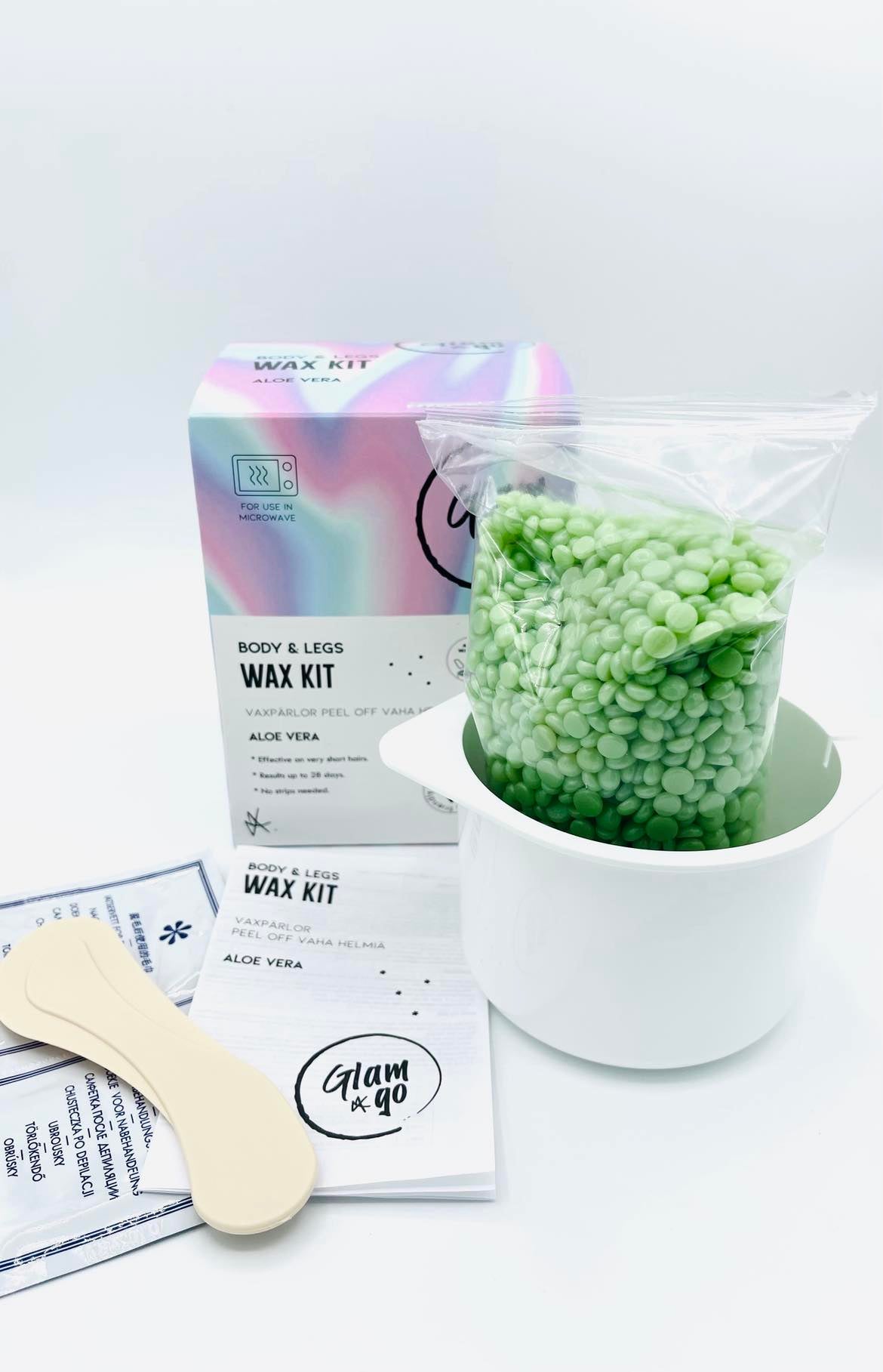 Glam&Go waxing kit vahaussarja 250g