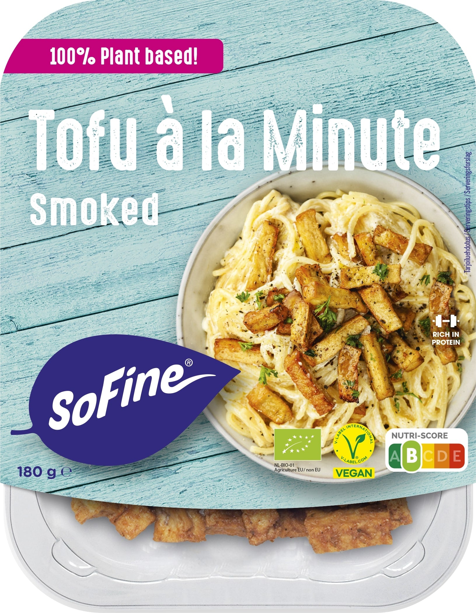SoFine Tofu à la minute tofukuutiot smoked luomu 180g