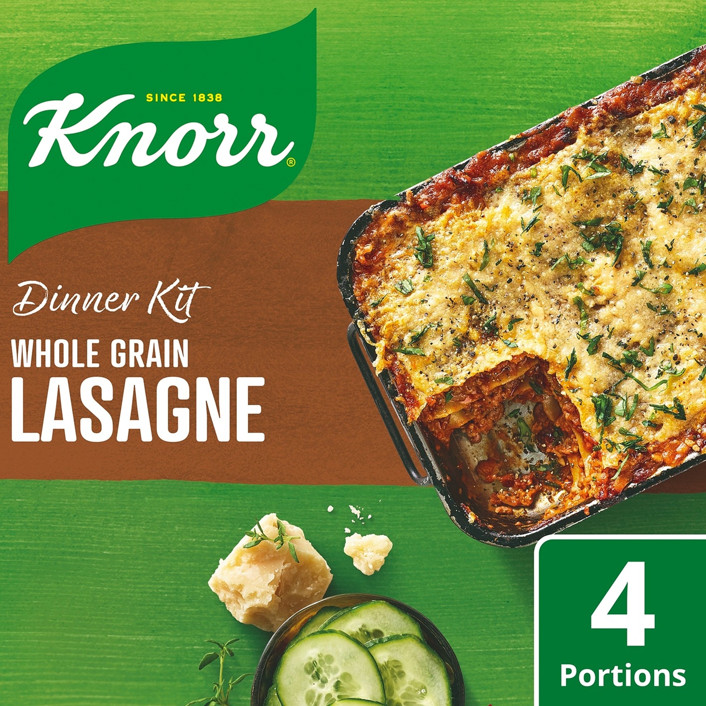 Knorr Täysjyvä Lasagne Ateria-aines Sisältää täysjyväpastaa 265 g 3–4 annosta