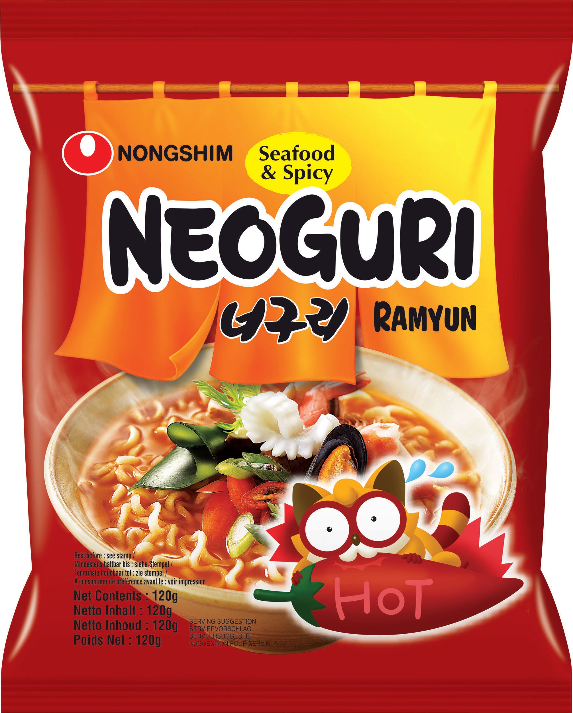 Nong Shim pikanuudeli neoguri fruits de mer épicés 120 g
