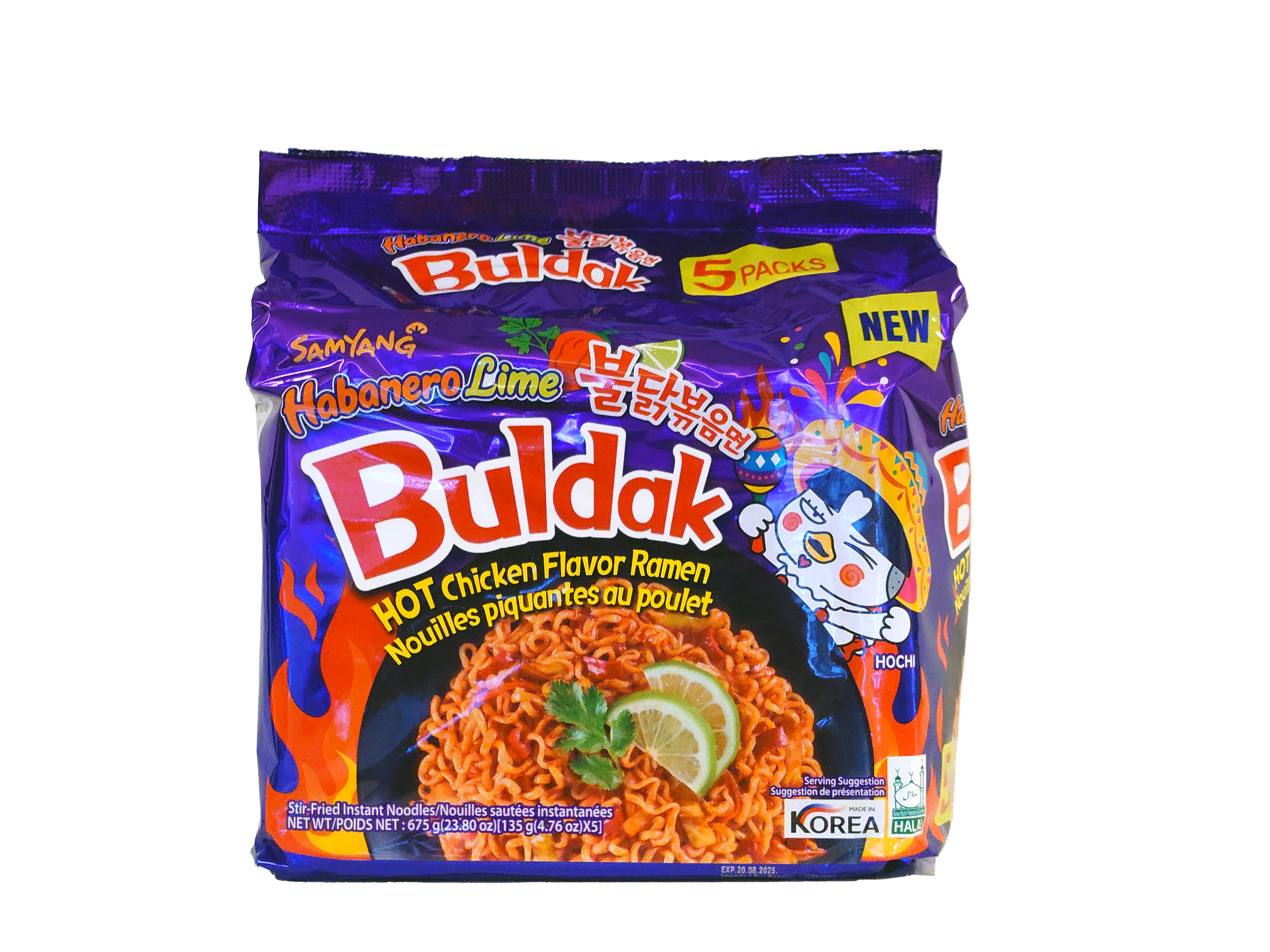 Ramen Samyang Buldak Poulet épicé Habanero Citron vert 5x135g