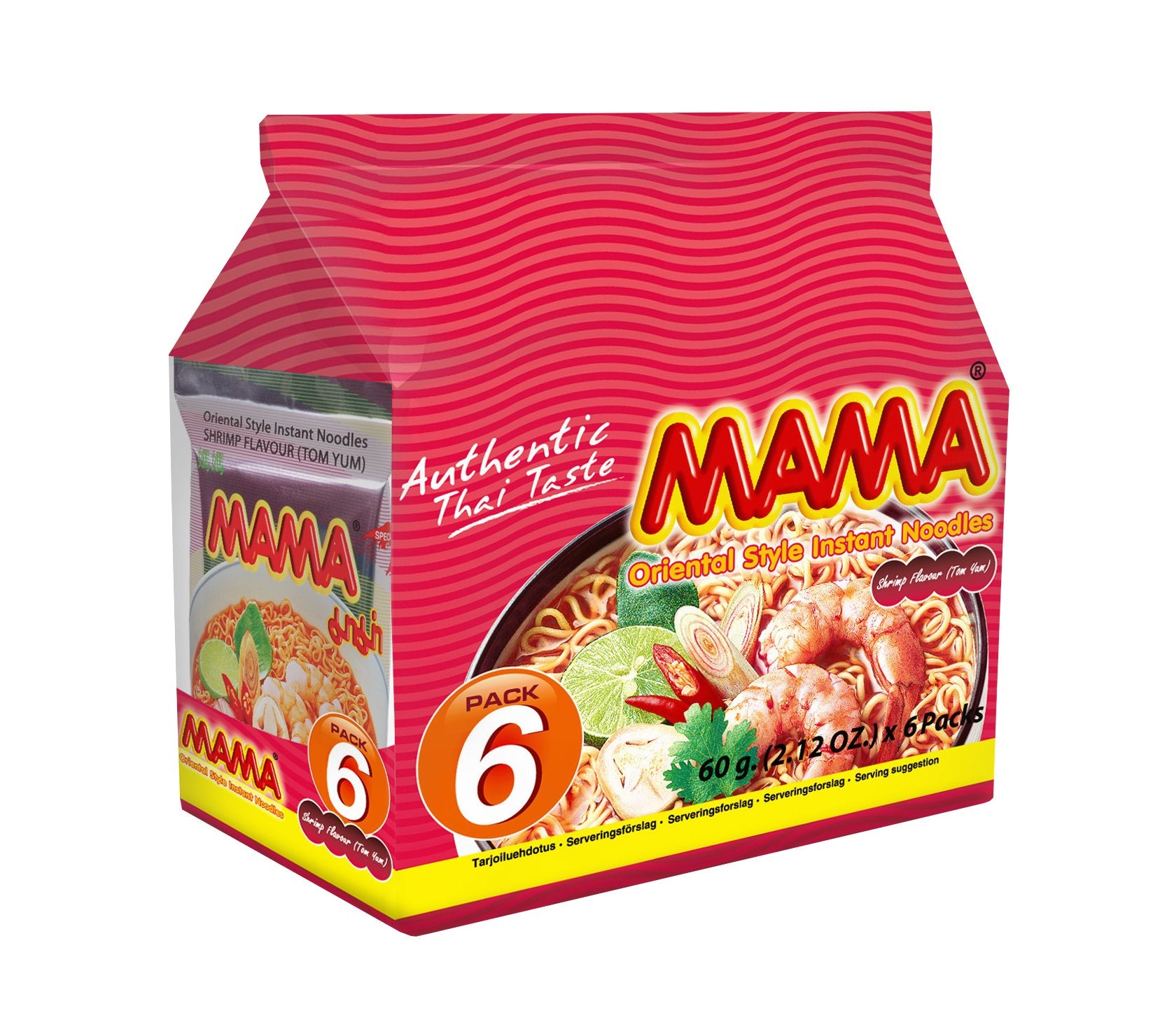 Mama 6-pack Katkaravunmakuinen nuudeli 6x60g