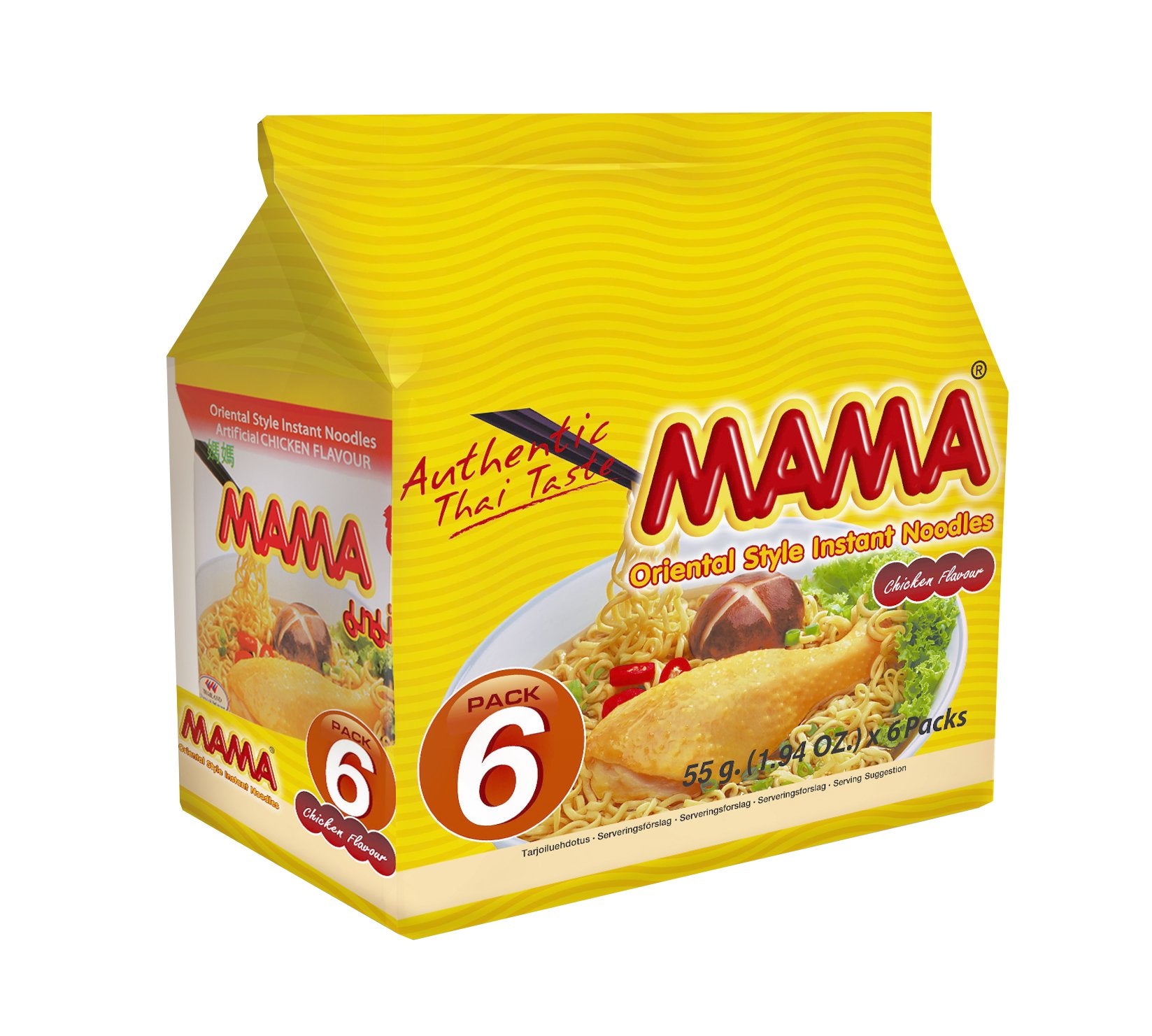 Mama 6-pack Kananmakuinen nuudeli 6x55g