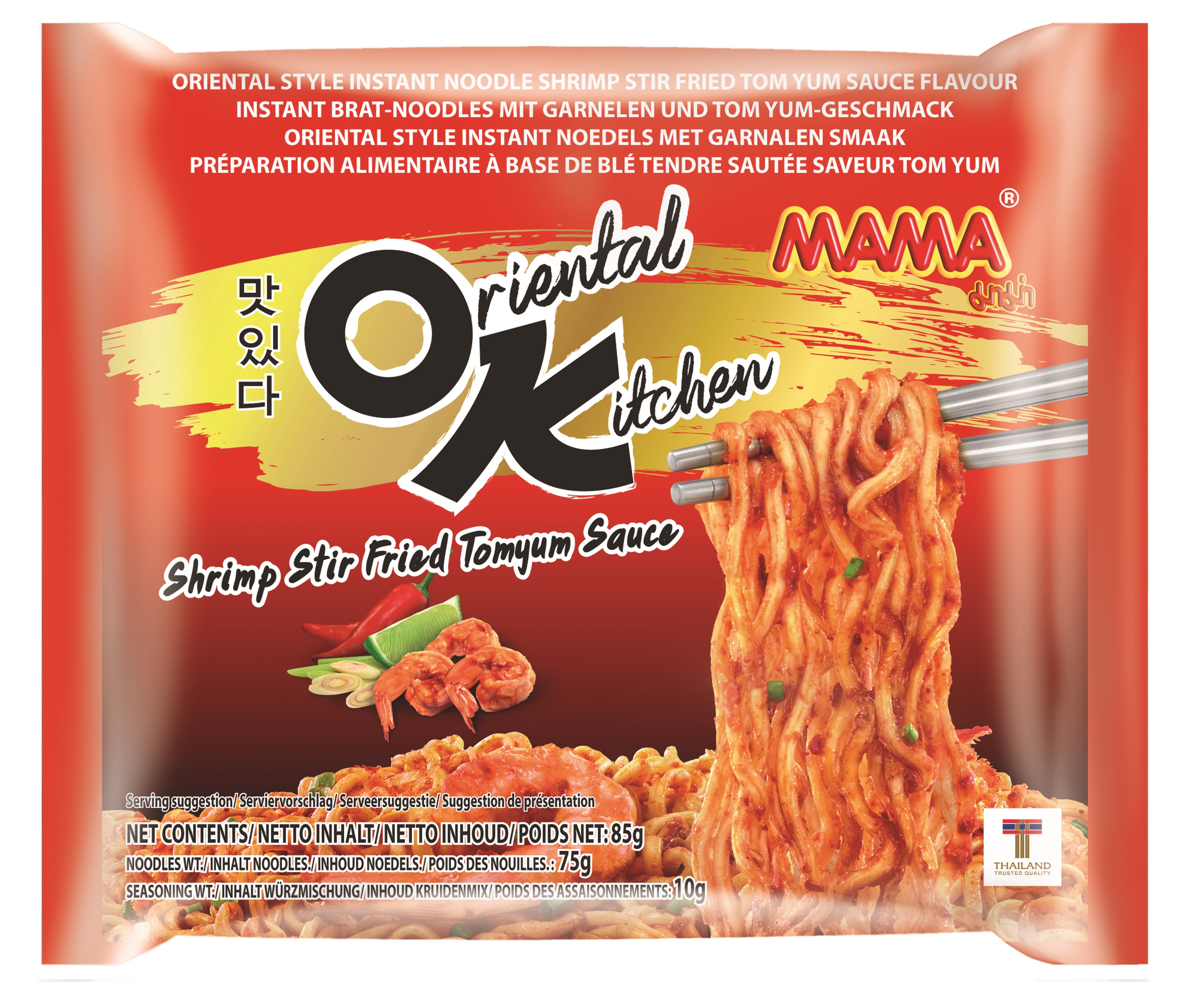 Mama OK Stir fry Katkaravunmakuinen nuudeli Tom Yum kastike 85g