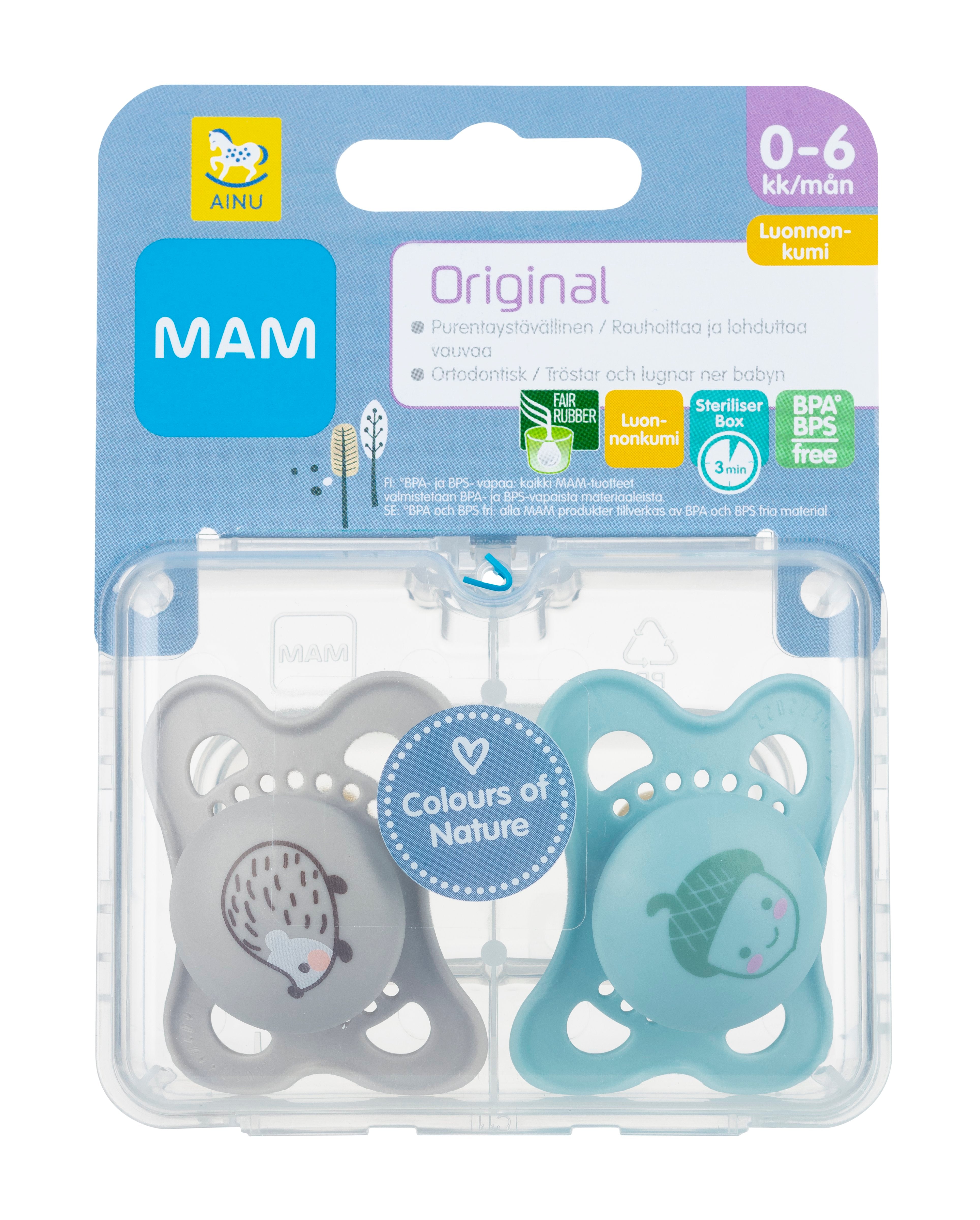 Ainu Mam Original 2kpl luonnonkumi 0-6kk
