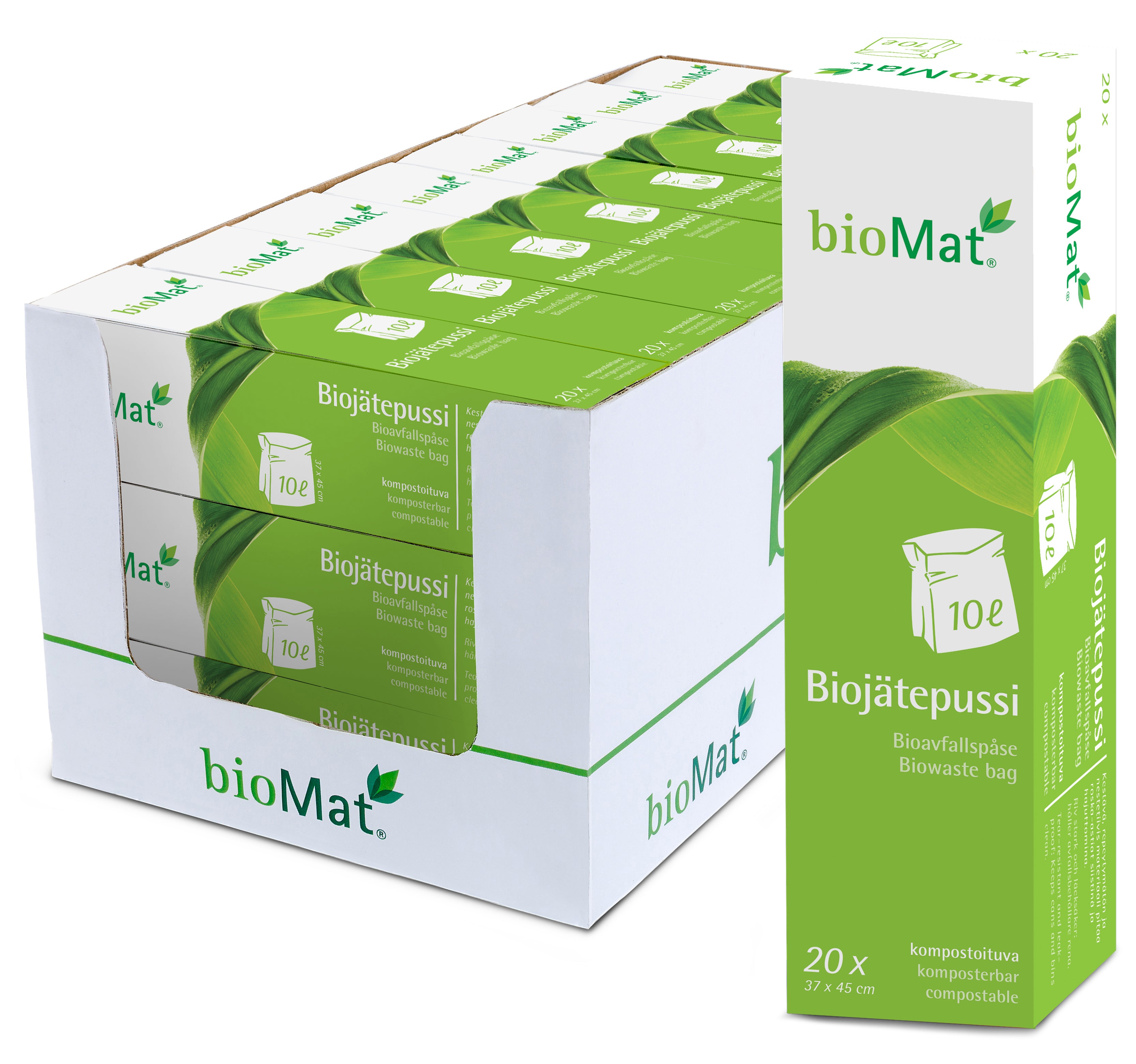 BIOMAT® Biojätepussi 10L 20kpl/rll
