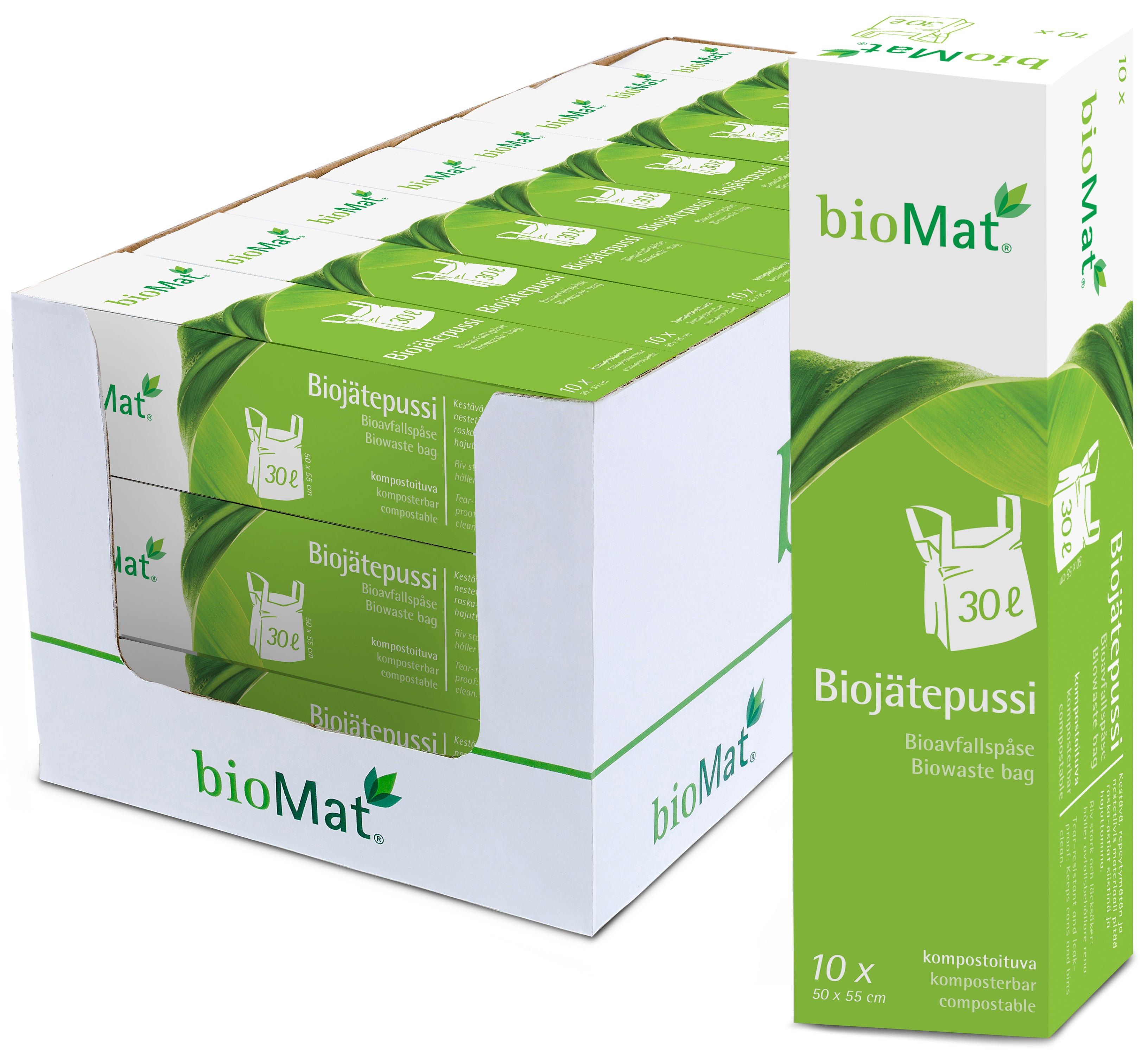 BIOMAT® Biojätekassi 30L 10kpl/rll