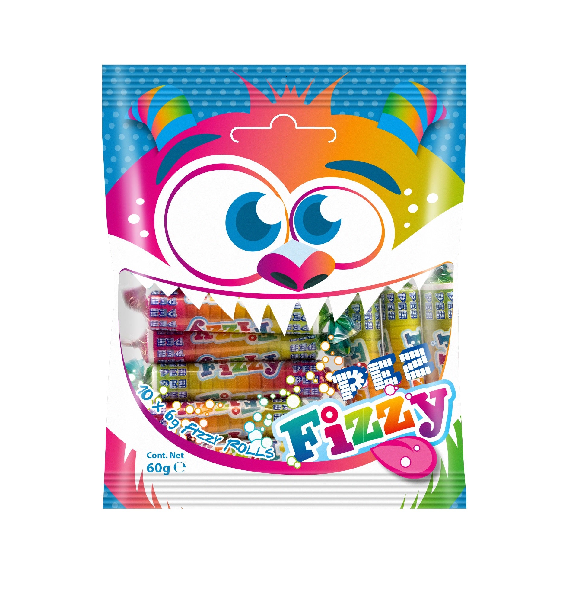 Pez Fizzy Rolls Bag makeiset 60g
