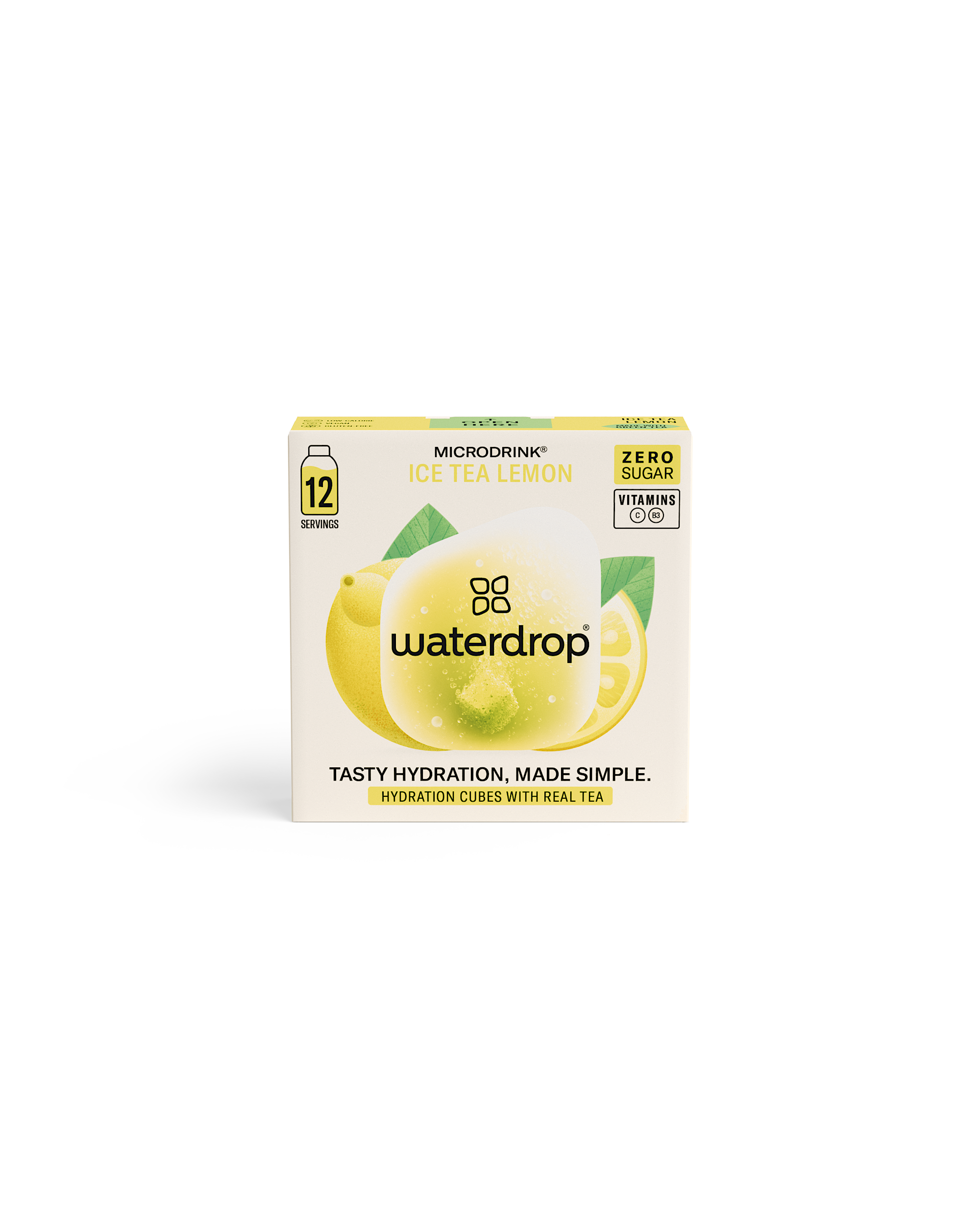 Waterdrop Microdrink Ice Tea Lemon sitruuna jääteen makuinen porekuutio 12 x 2,1g