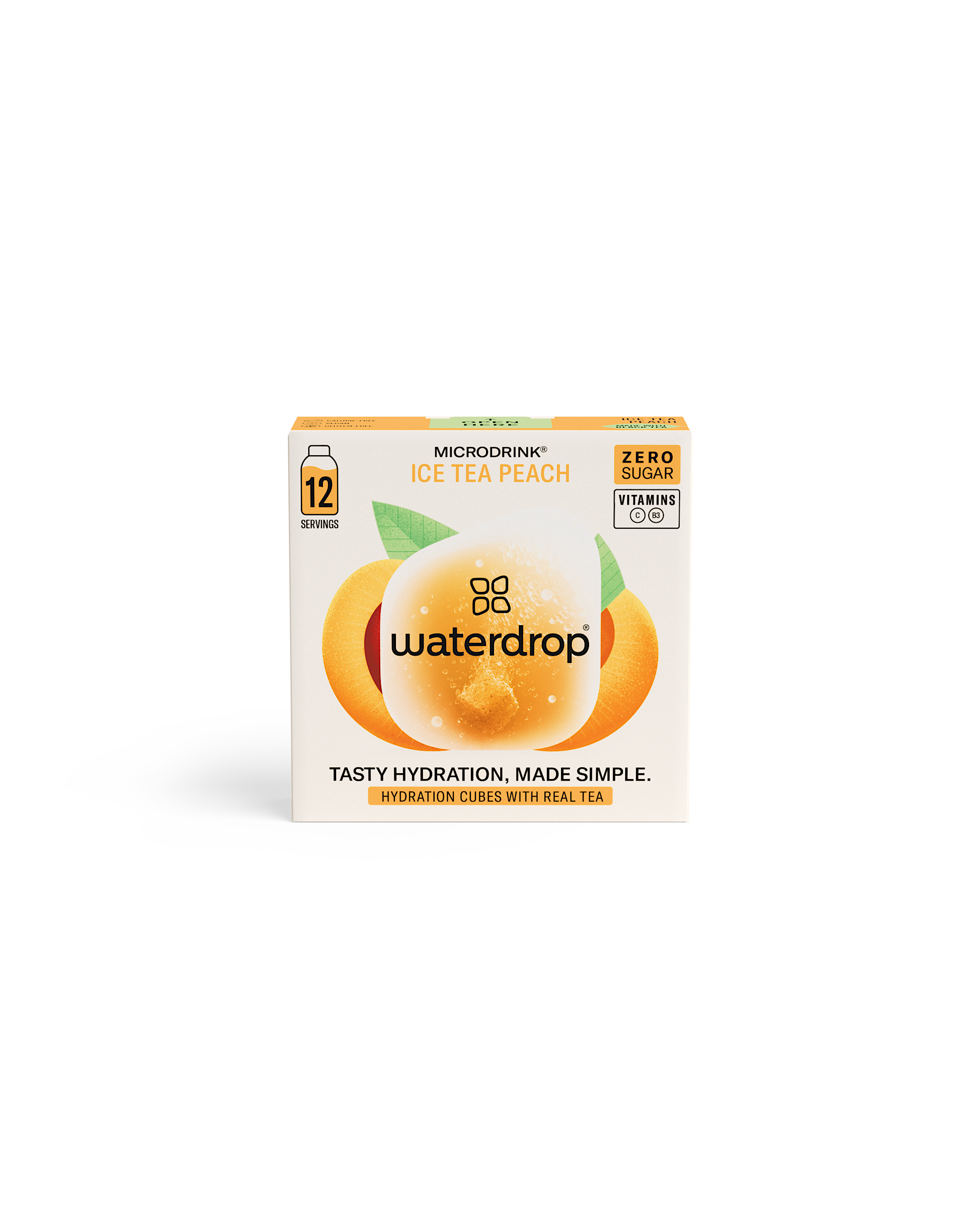 Waterdrop Microdrink Ice Tea Peach Persikka jääteen makuinen porekuutio 12x2,1g