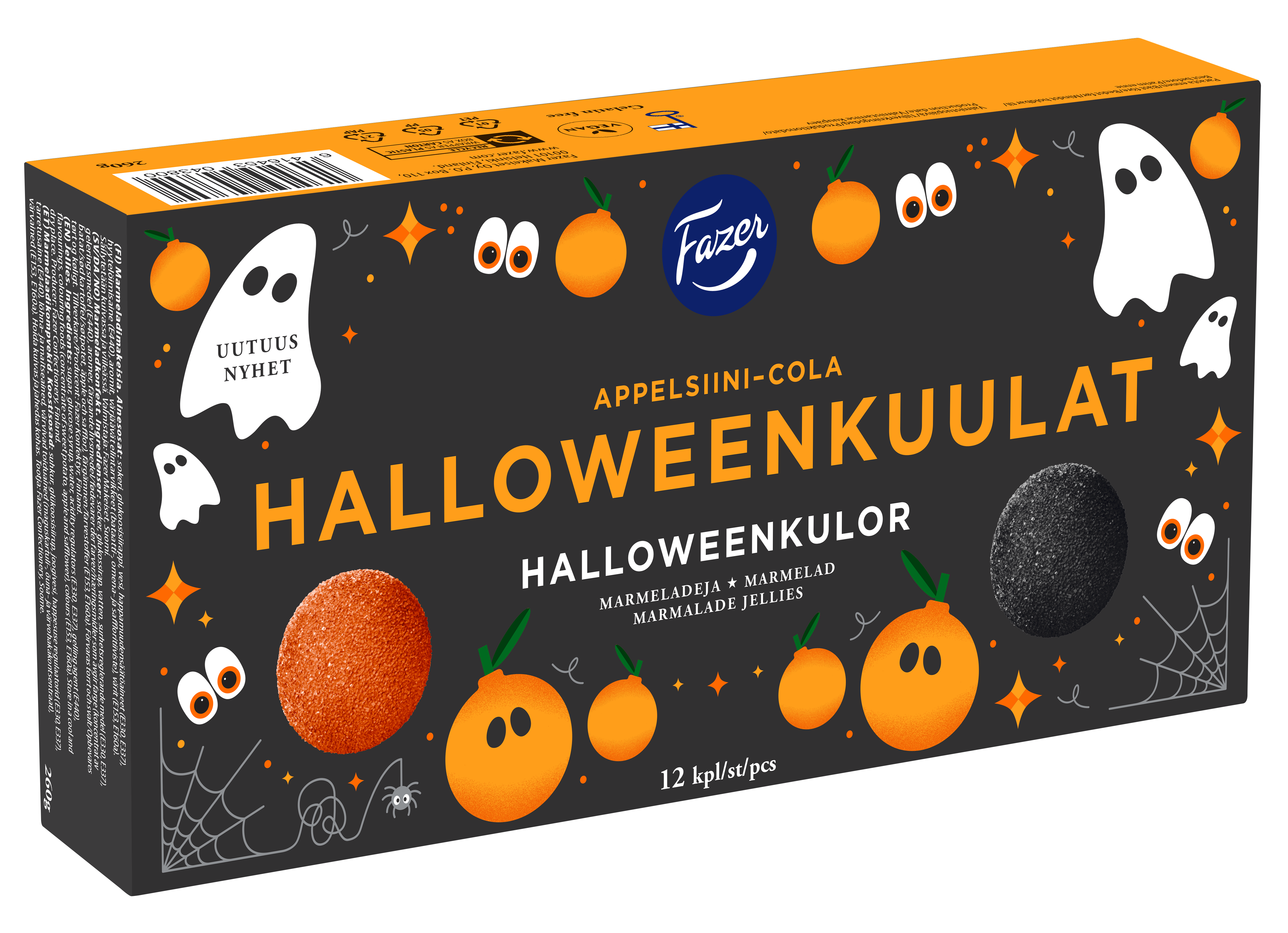 Fazer Halloweenkuulat makeisrasia 260g