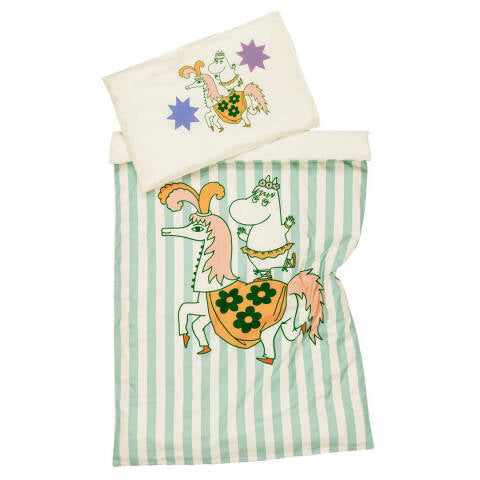 Moomin bedset 85x125 Circus striped GOTS