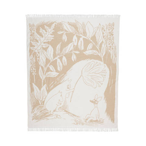 Moomin cotton throw 130x170 beige GOTS