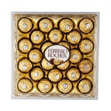 Ferrero Rocher Diamantata maitosuklaalla ja hasselpähkinärouheella kuorrutettu rapea vohvelierikoisuus sisällä kokonainen hasselpähkinä hasselpähkinäkreemissä 24pcs/300g